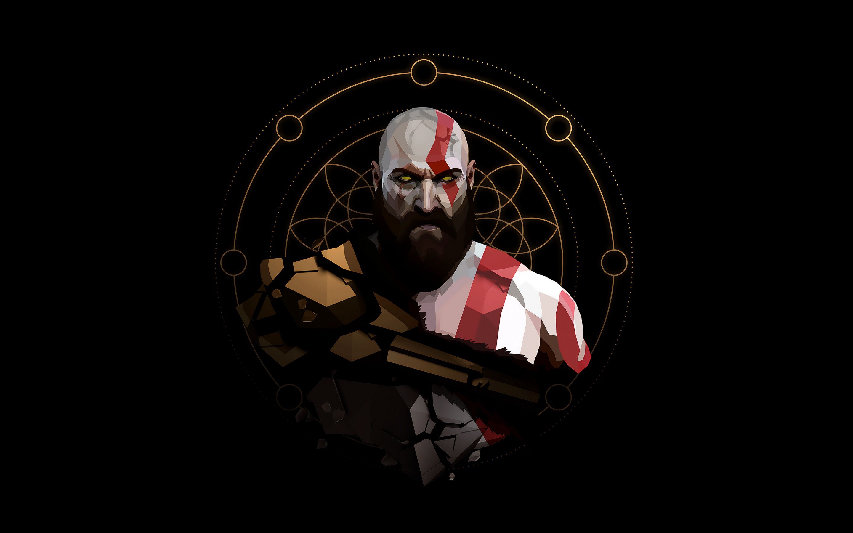 2880x1800 Kratos Wallpaper 4K, Minimalist, God of War