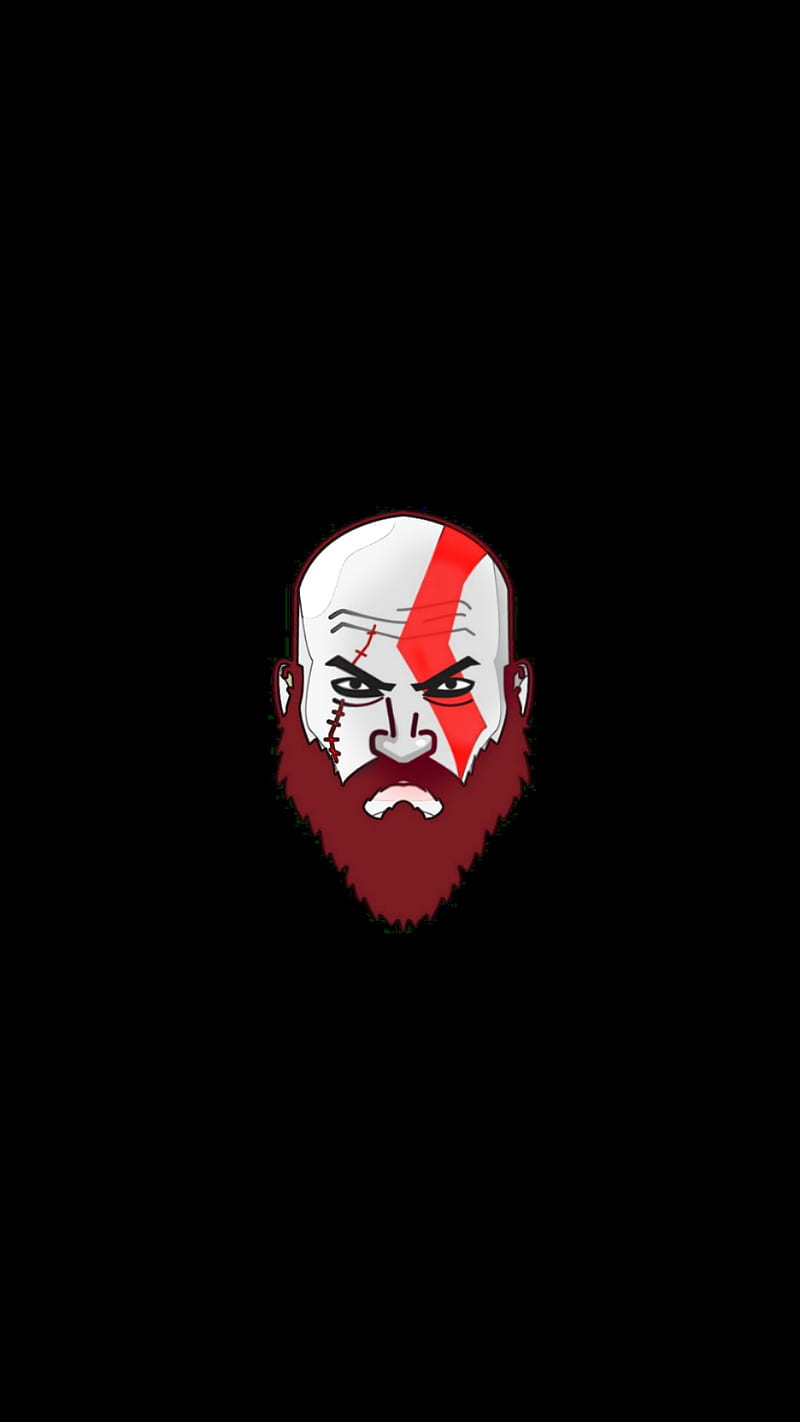 800x1422 Kratos, amoled, black, games, god of war, iphone, playstation, zeus, HD phone wallpaper