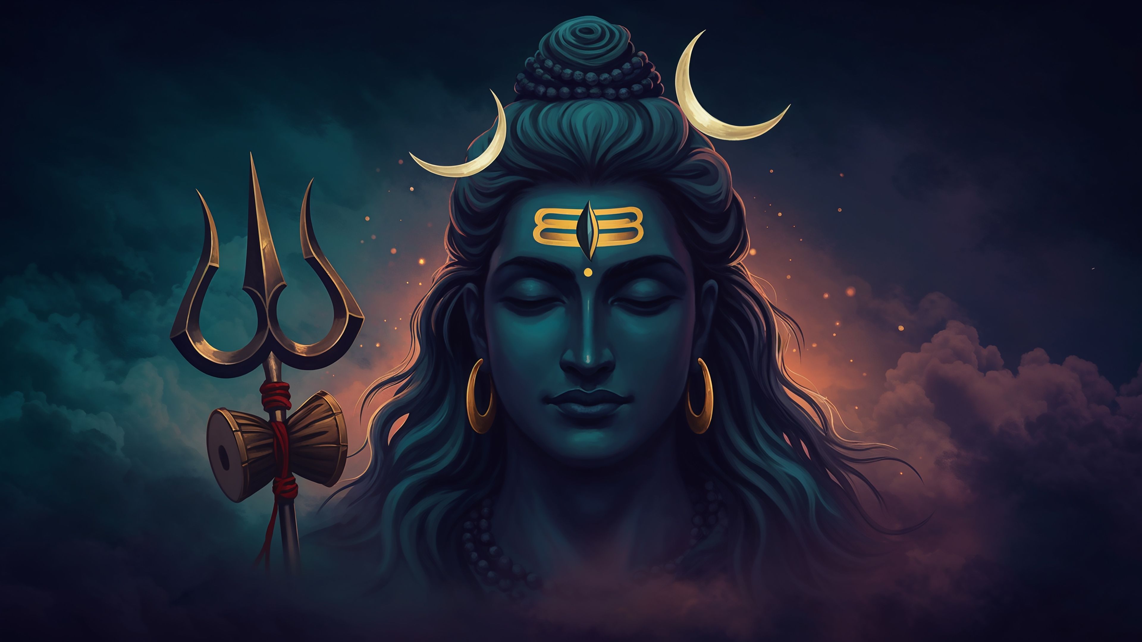 3840x2160 Lord Shiva Wallpaper 4K, Hindu God, Spiritual, Meditation