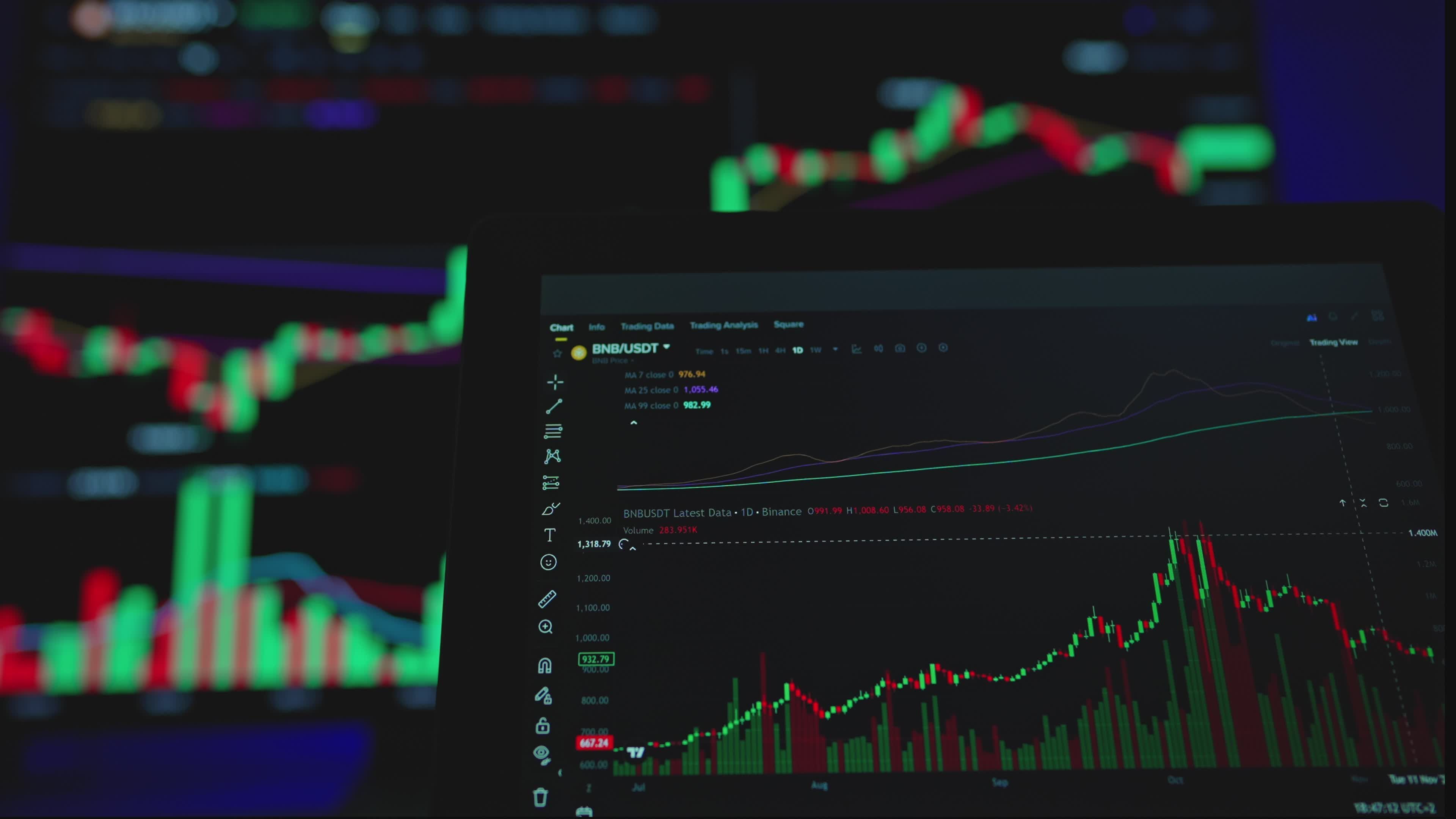 3840x2160 Dynamic Cryptocurrency Market Screen Display