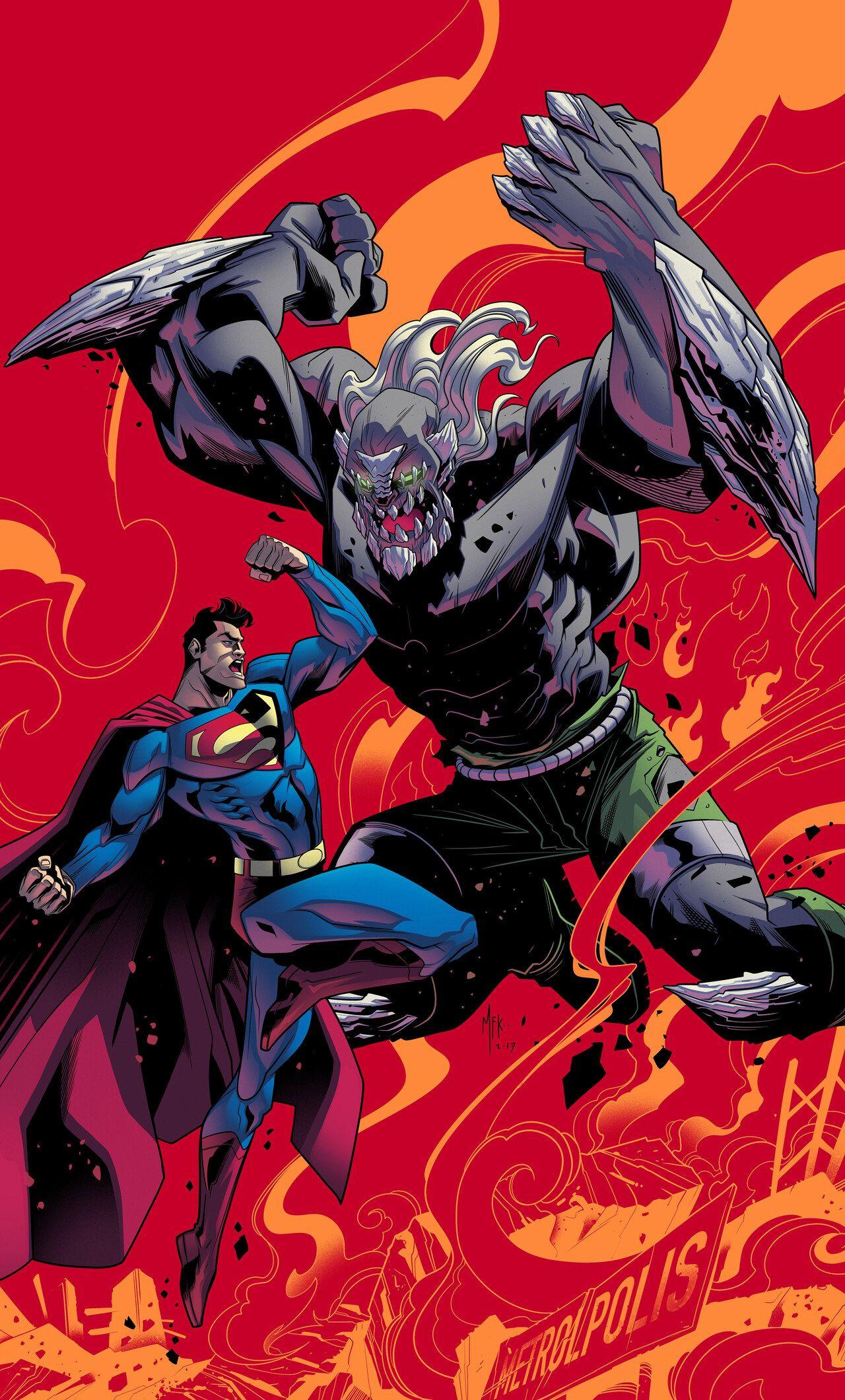 1280x2120 Superman Vs Doomsday 4k .