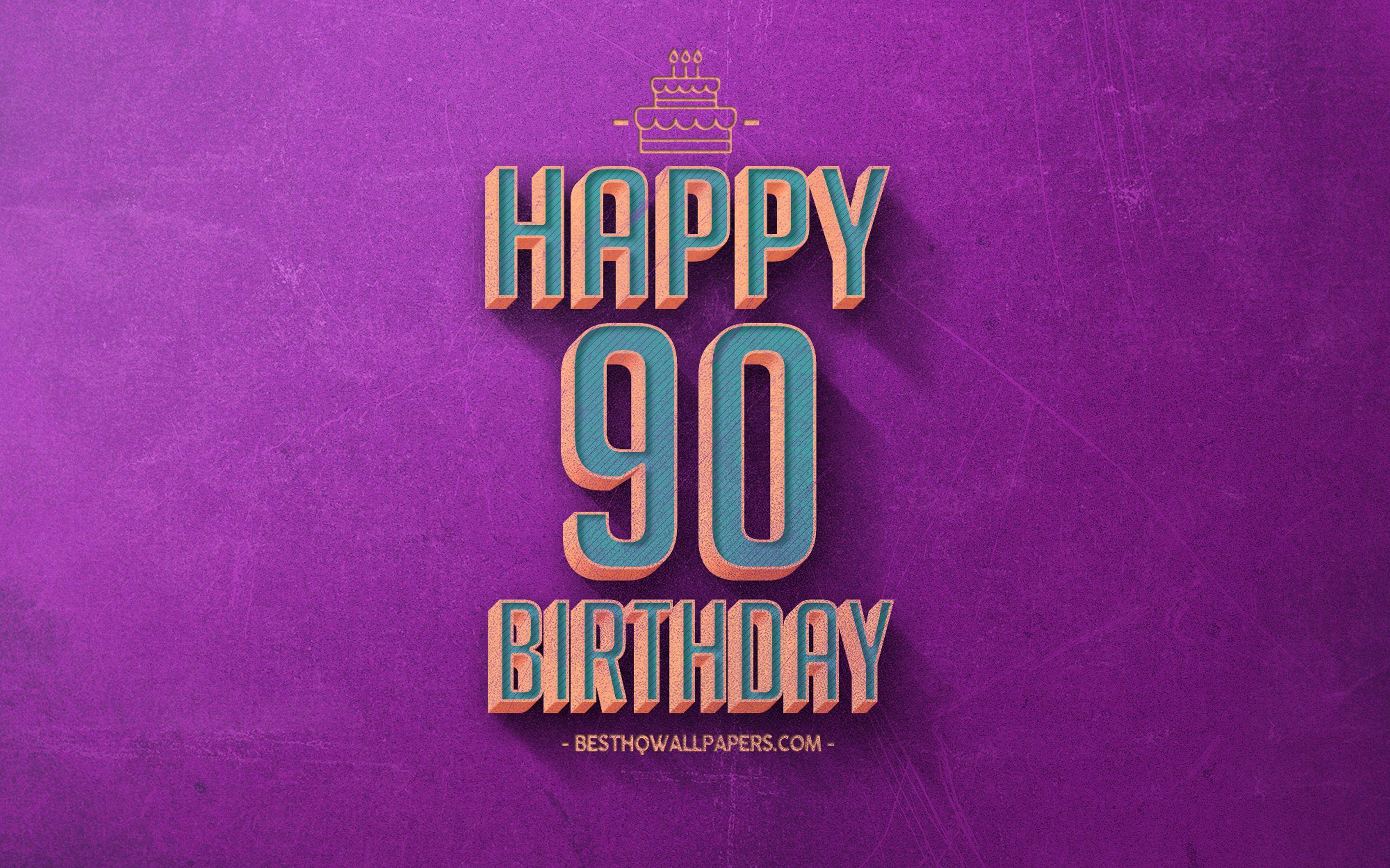 2880x1800 Download wallpaper 90th Happy Birthday .