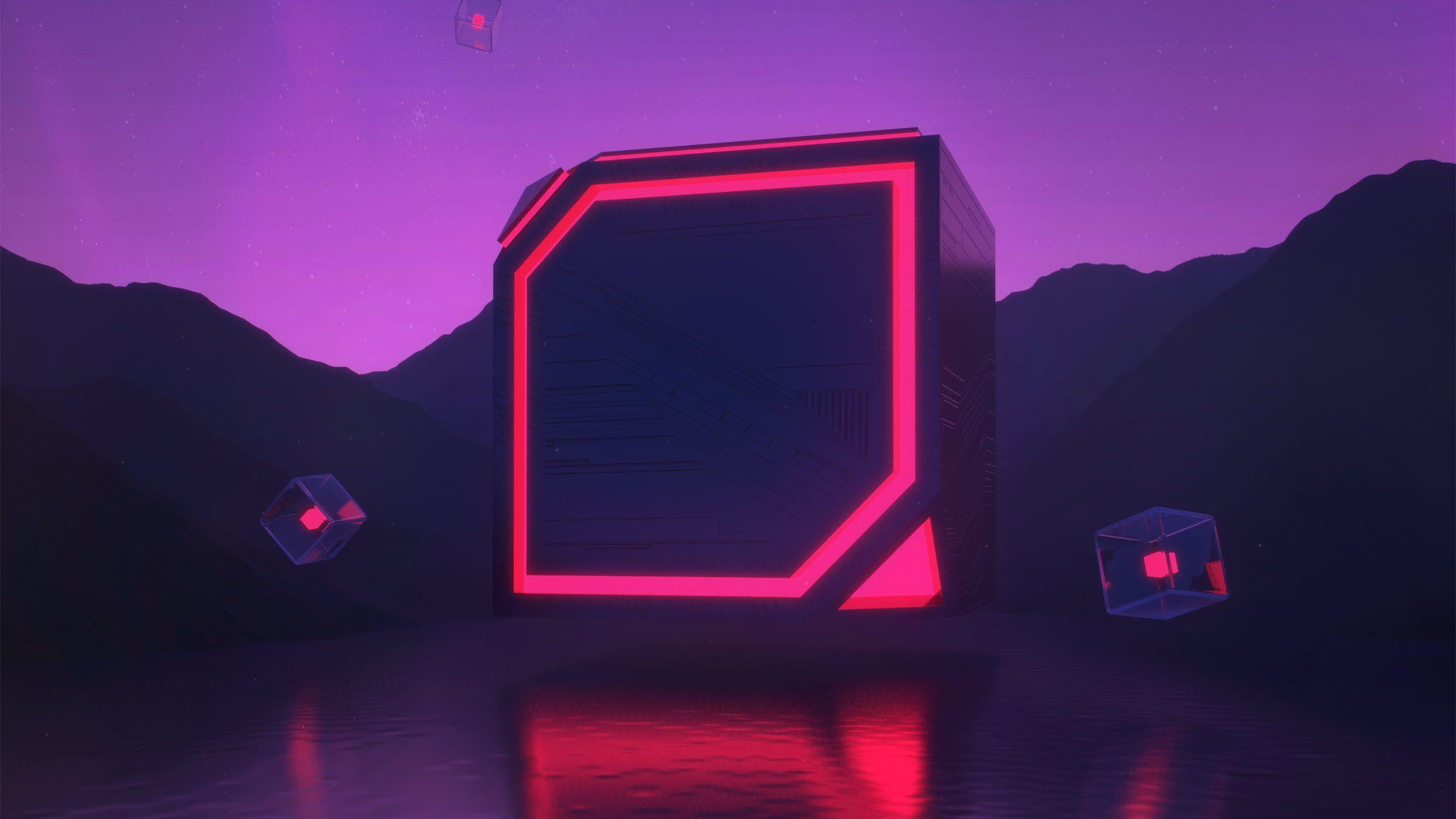 2560x1440 Black and Blue Gaming Wallpaper