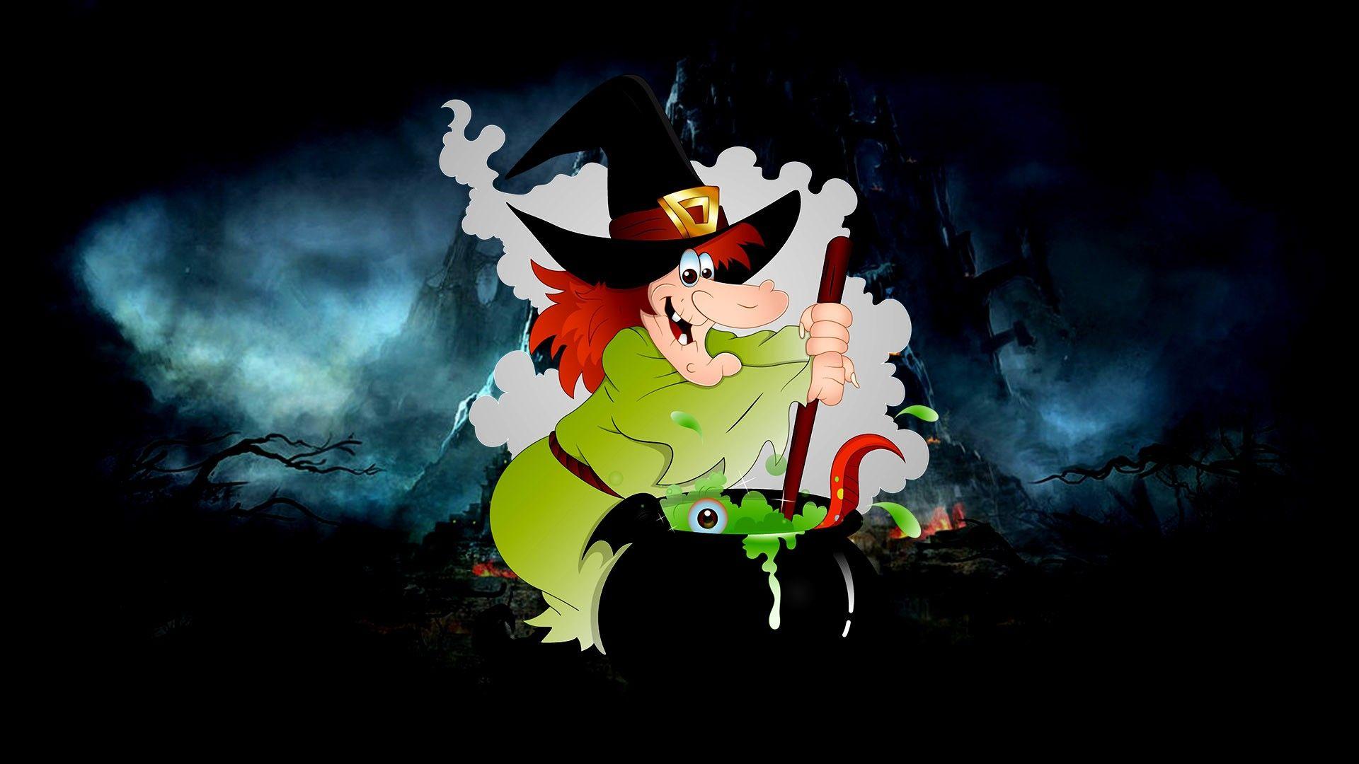 1920x1080 Halloween Witch Background HD .