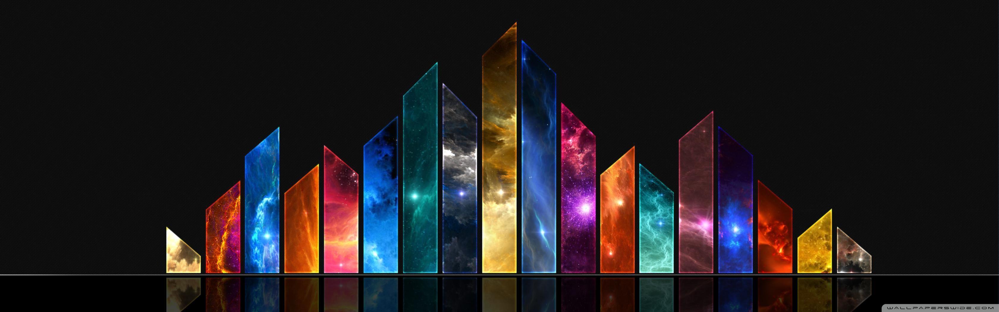 Dual monitor wallpaper. Минимализм. Красивые картинки. Арт. Фон фигуры.