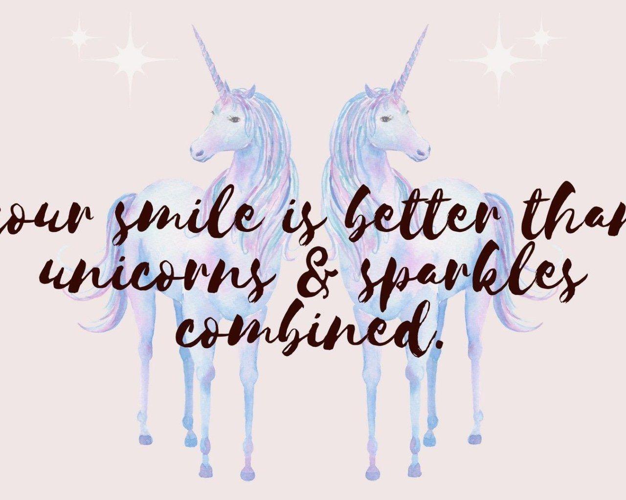 1280x1024 Unicorn Quote Wallpaper •