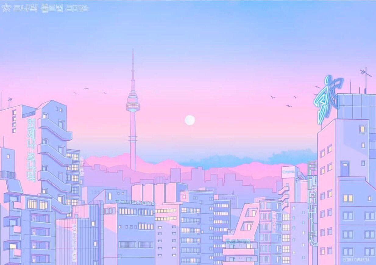 1234x868 Pink Retro Anime Aesthetic Wallpaper .novocom.top
