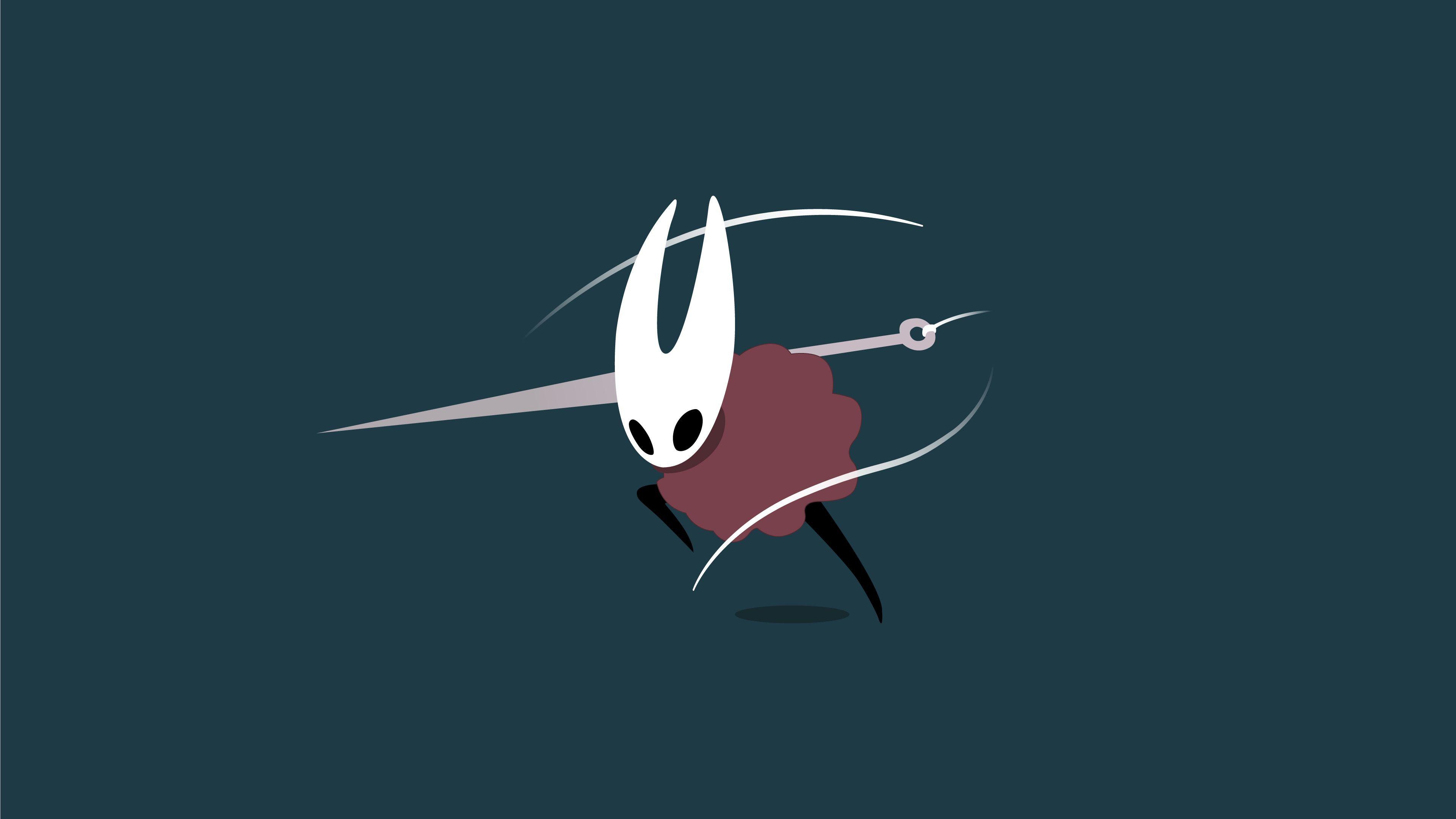 3841x2160 Hollow Knight Minimalist Wallpaper : Hornet (Desktop)