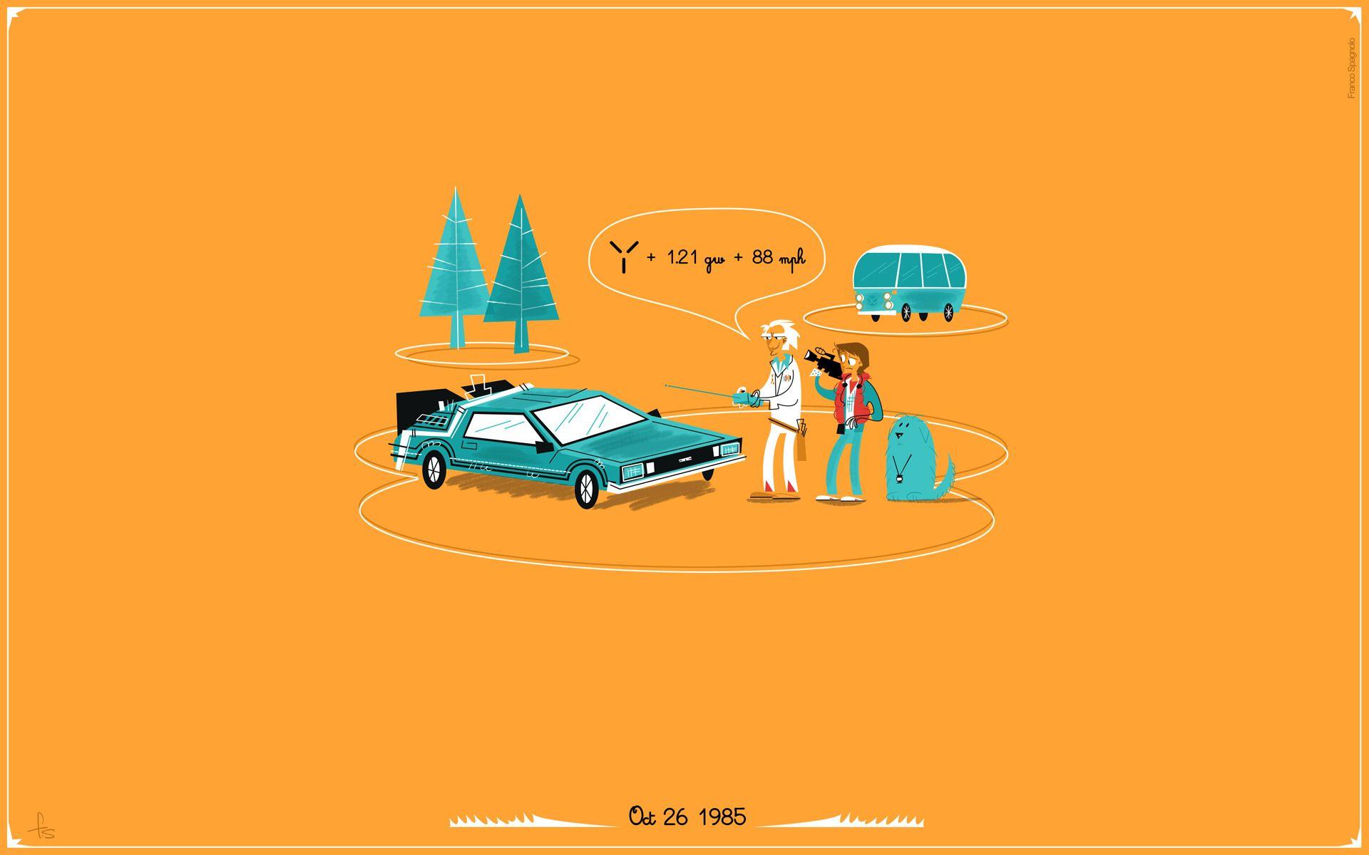 1920x1200 Back To The Future, DeLorean, Movies, Time Travel, Artwork Wallpaper HD / Desktop and Mobile Background