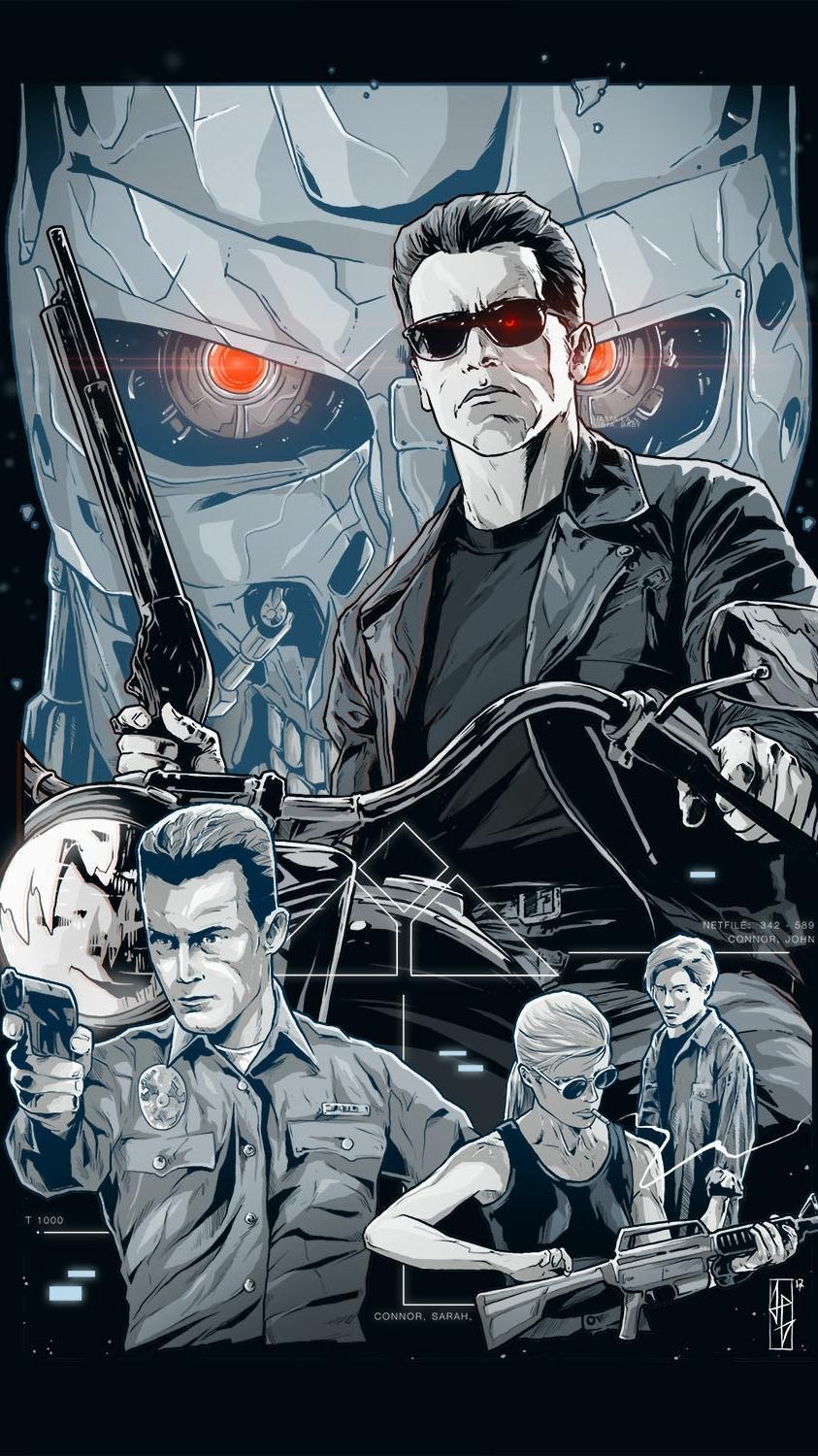 843x1500 Terminator Wallpaper for Android .