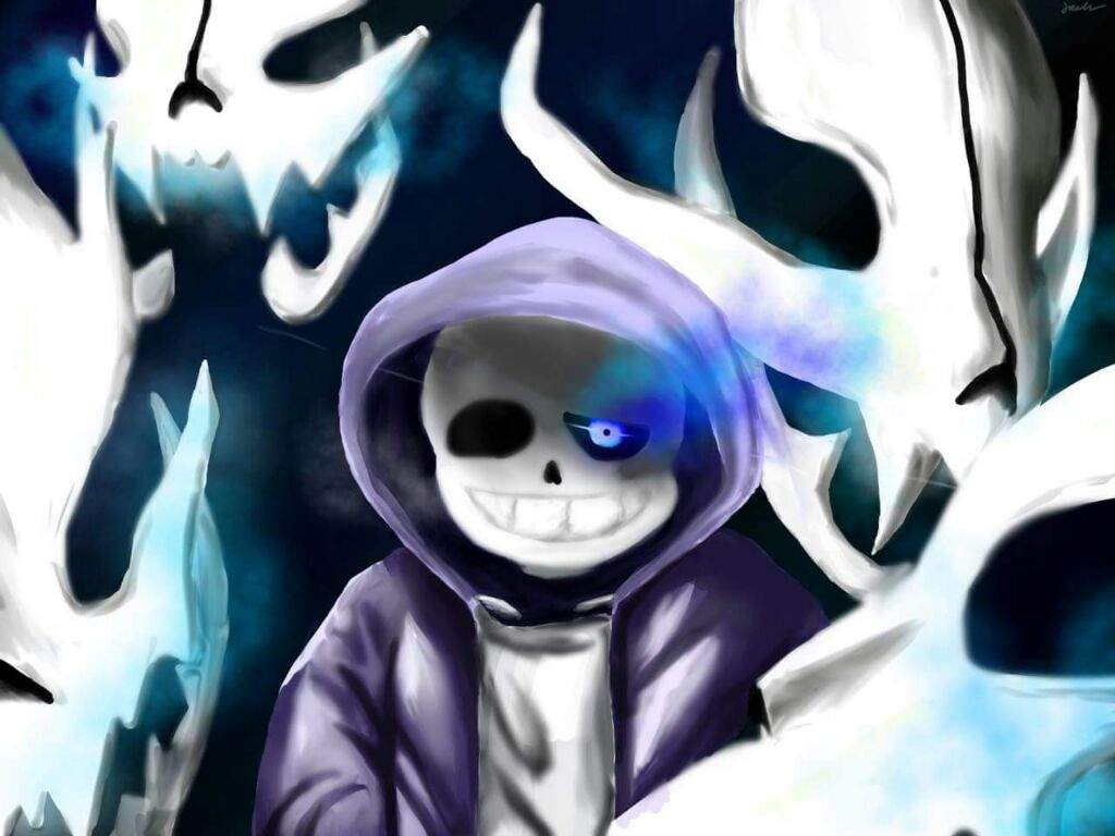 1024x768 Sans Gaster Blasters. Undertale