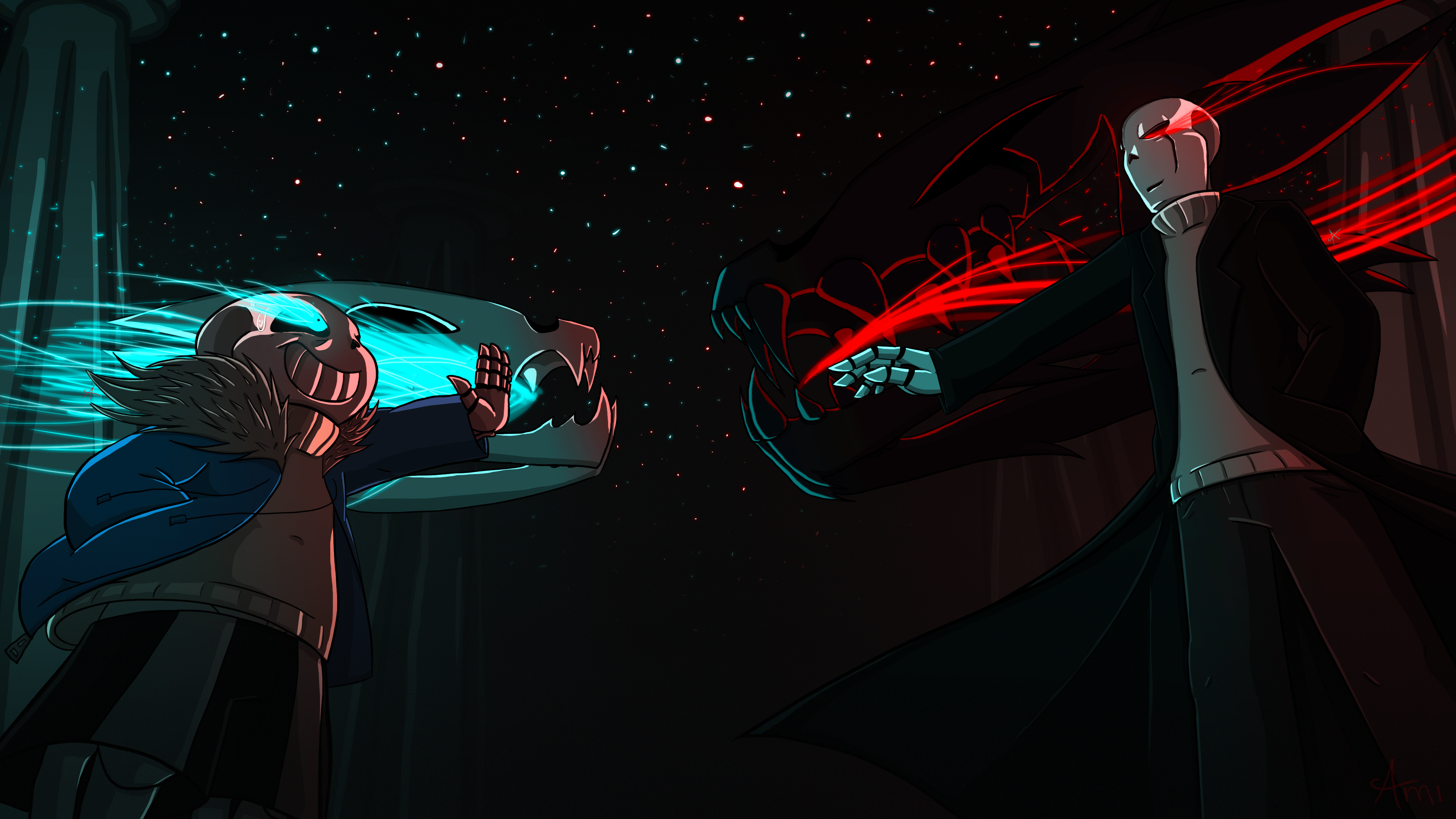 3840x2160 Cool Gaster Blaster .line.
