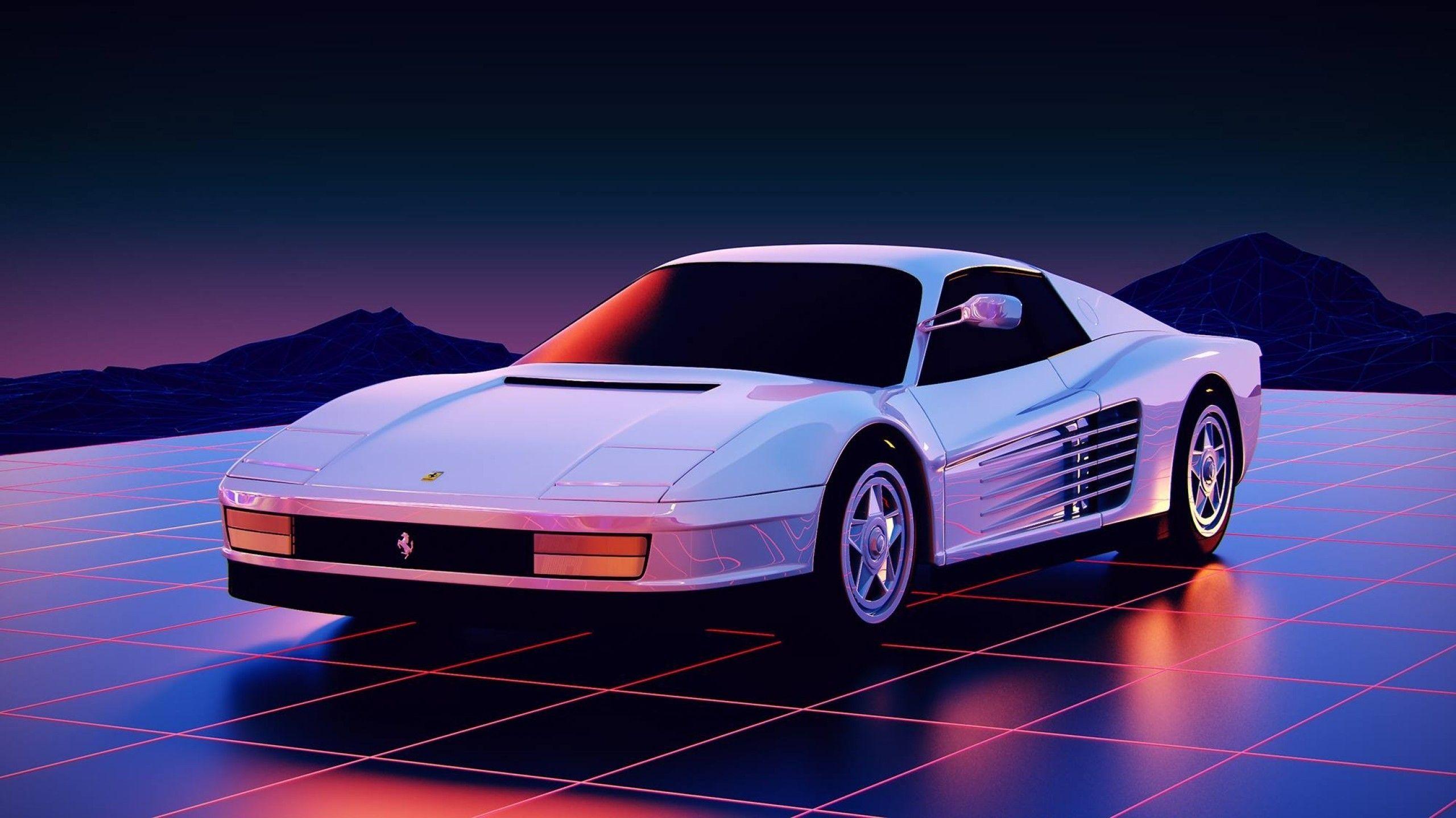 2560x1440 Download 2560x1440 Vaporwave Car .