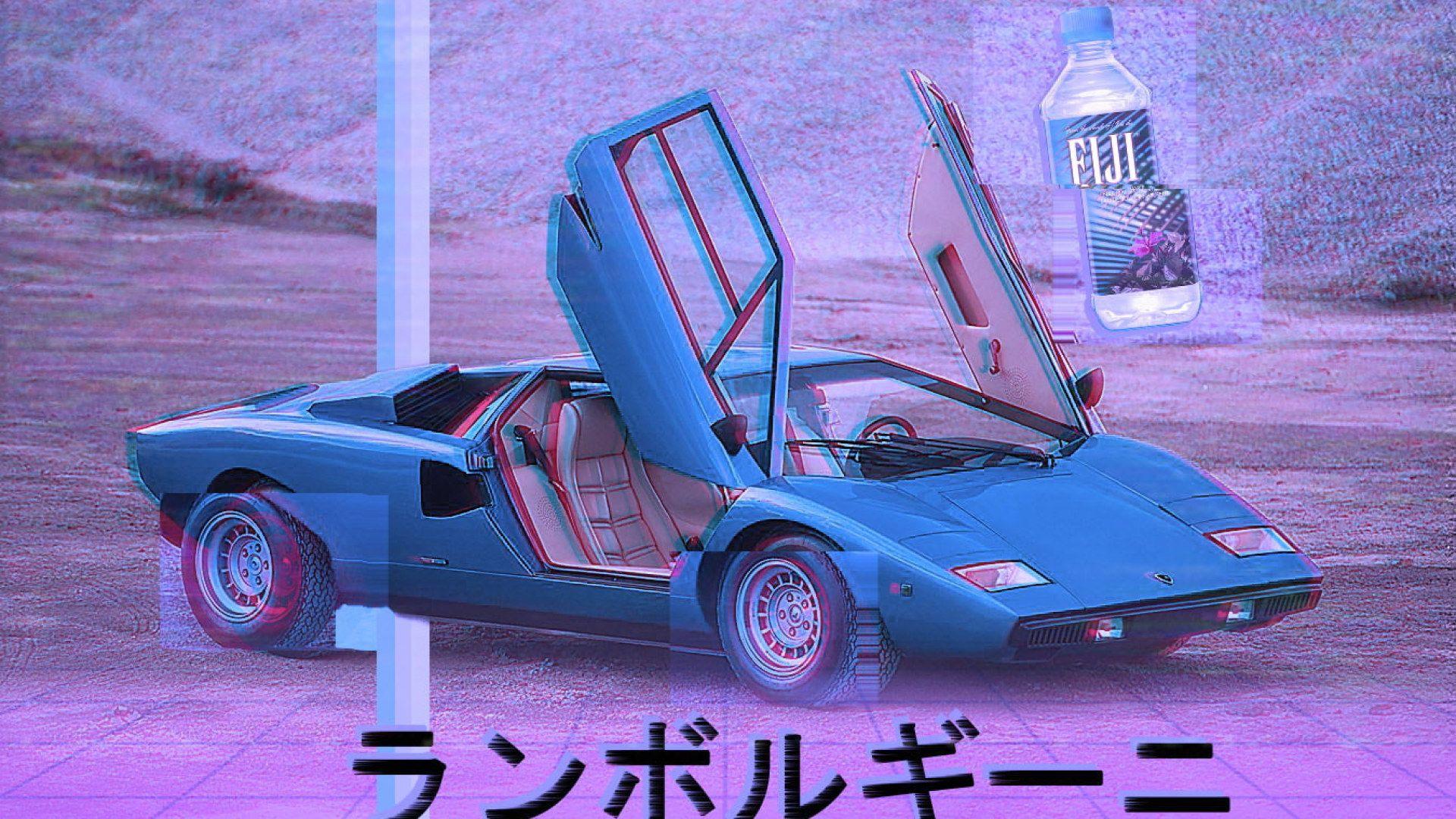 1920x1080 VHS wallpaper, 80s, vaporwave, cars .