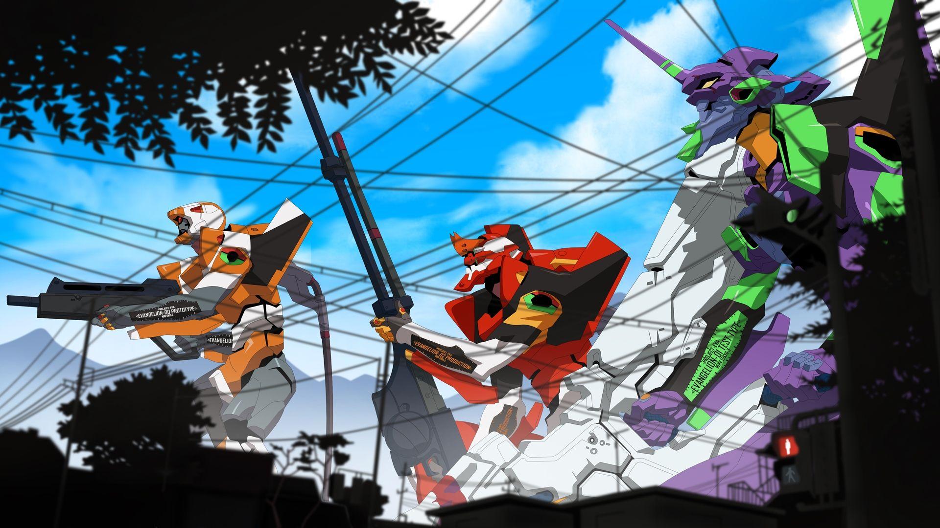 1920x1080 Evangelion Vaporwave Anime Wallpaperart Deco Wallpaper.