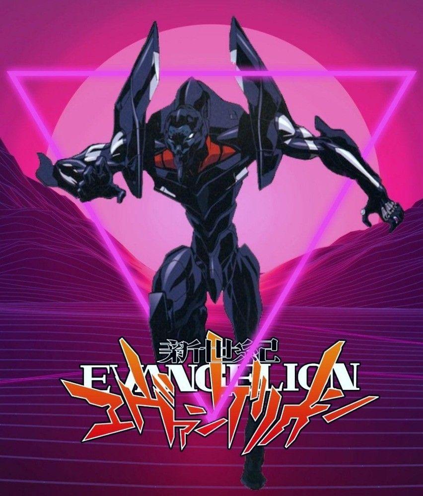 852x1000 Vaporwave Evangelion