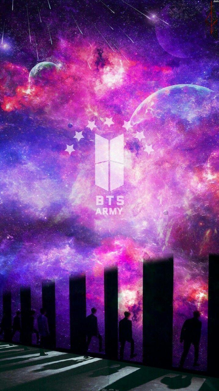 717x1280 BTS Purple Wallpaper
