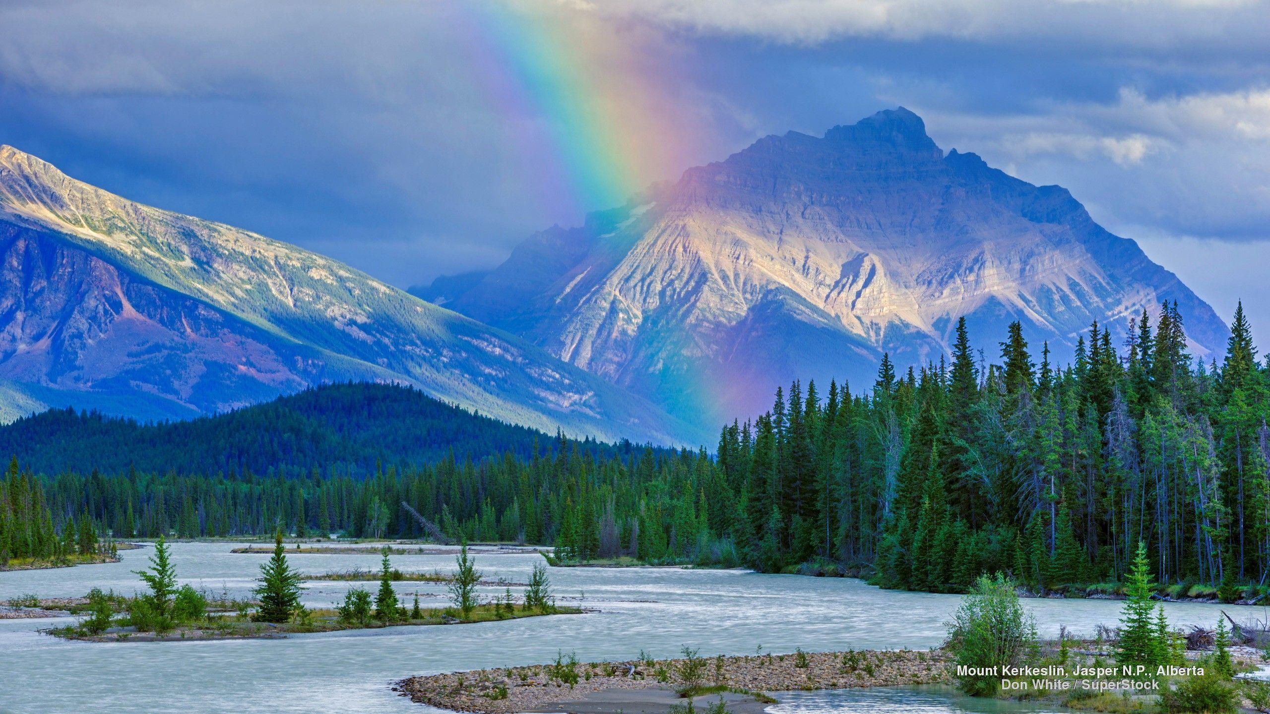 mountain travel rainbow