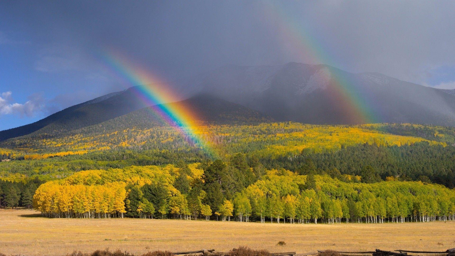 1920x1080 Rainbow Wallpaper Mountain Background .