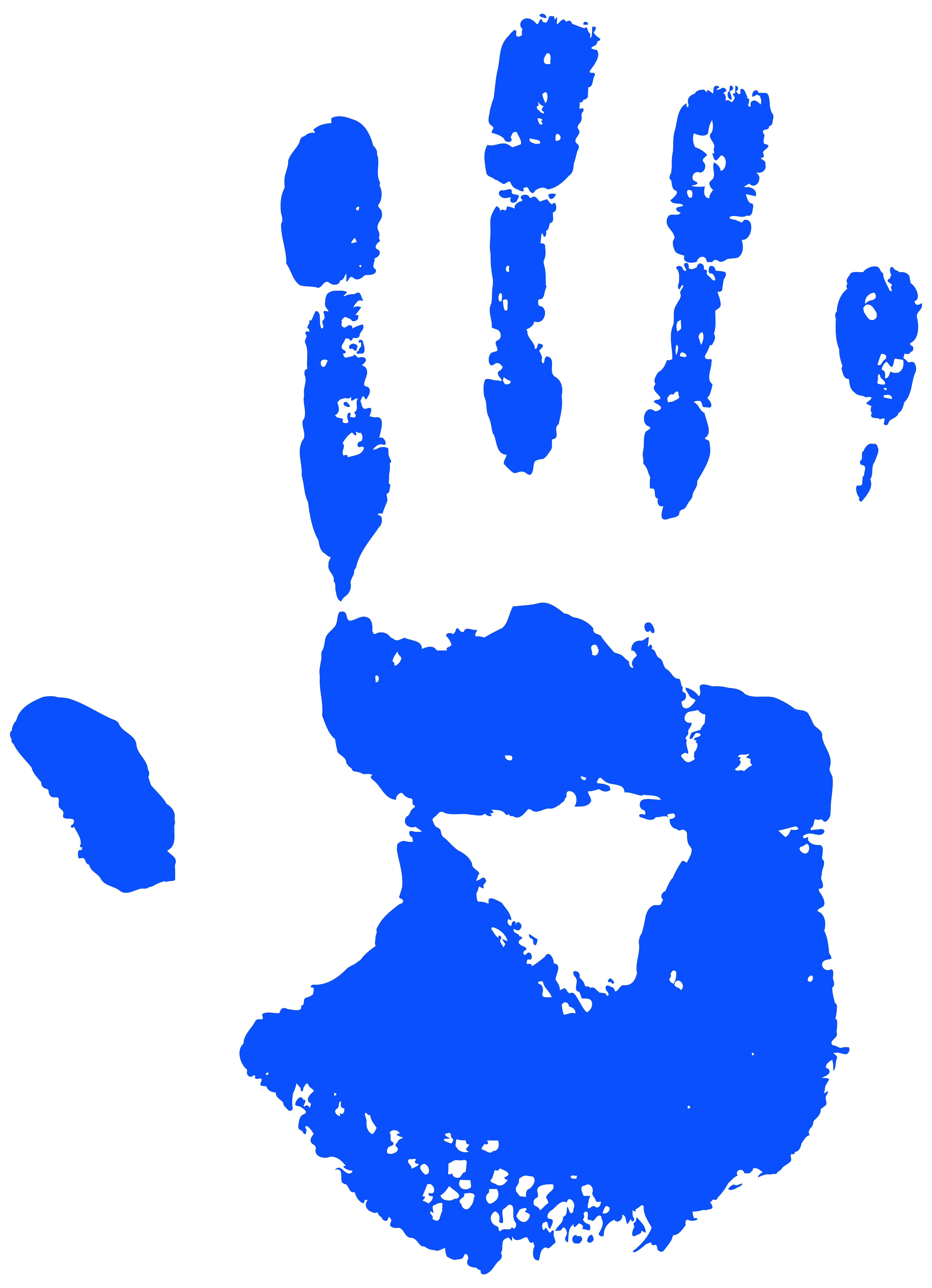 5786x8000 Blue Handprint Free PNG Clip Art Image .gallery.