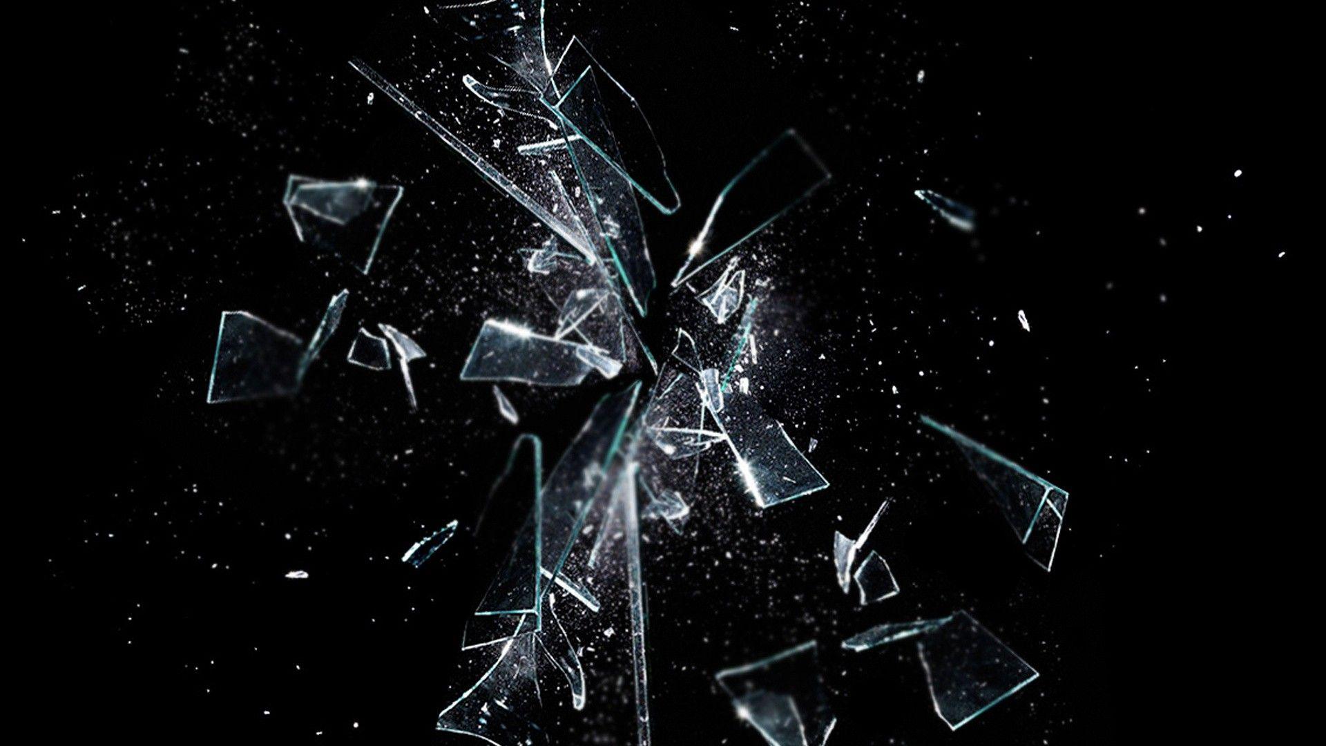 1920x1080 Shattered Glass Wallpaper .