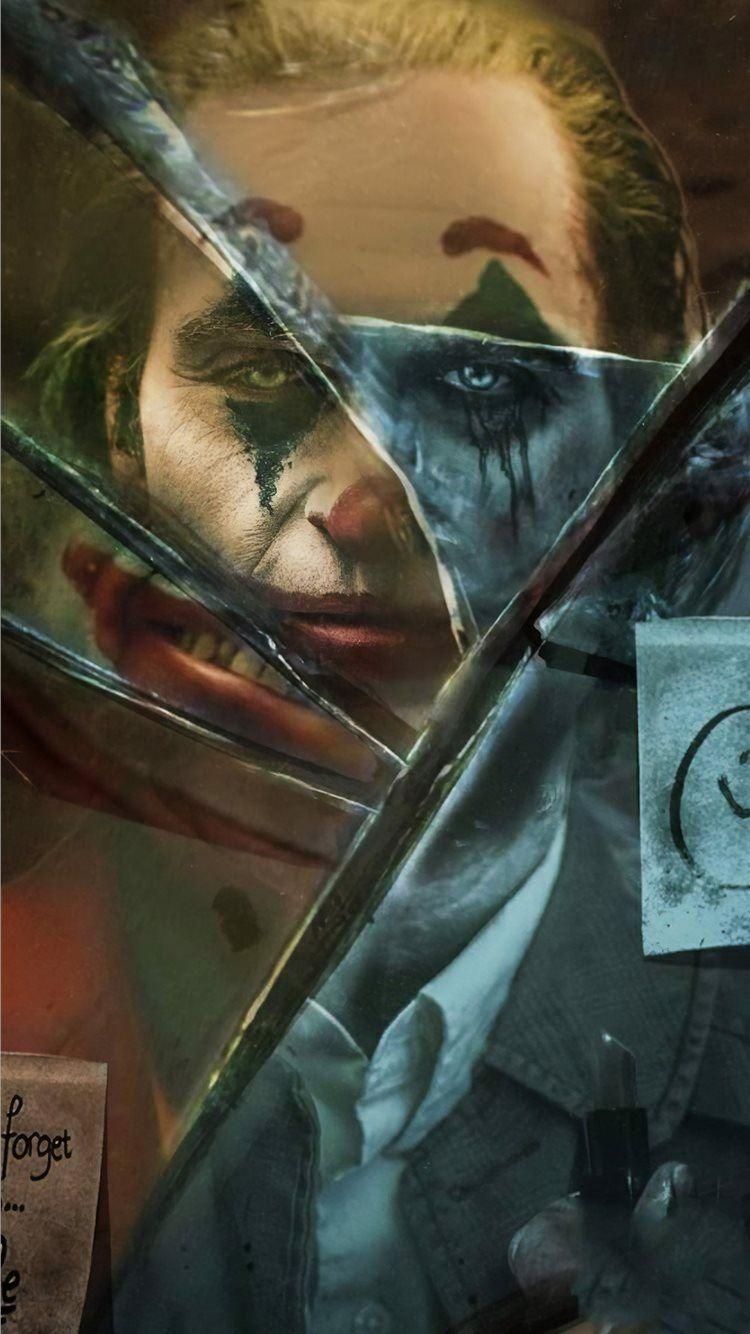 750x1334 joker movie broken glass iPhone 8 .