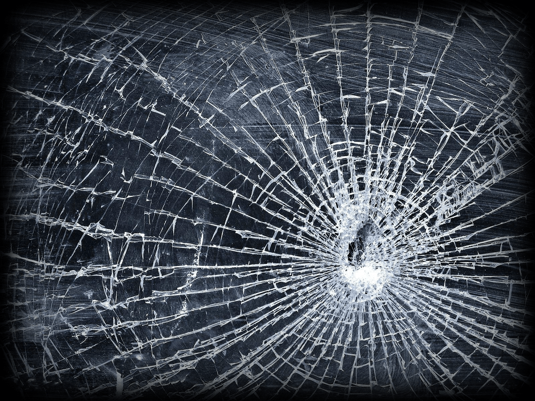 1100x825 Hockey Puck Broken Glass .