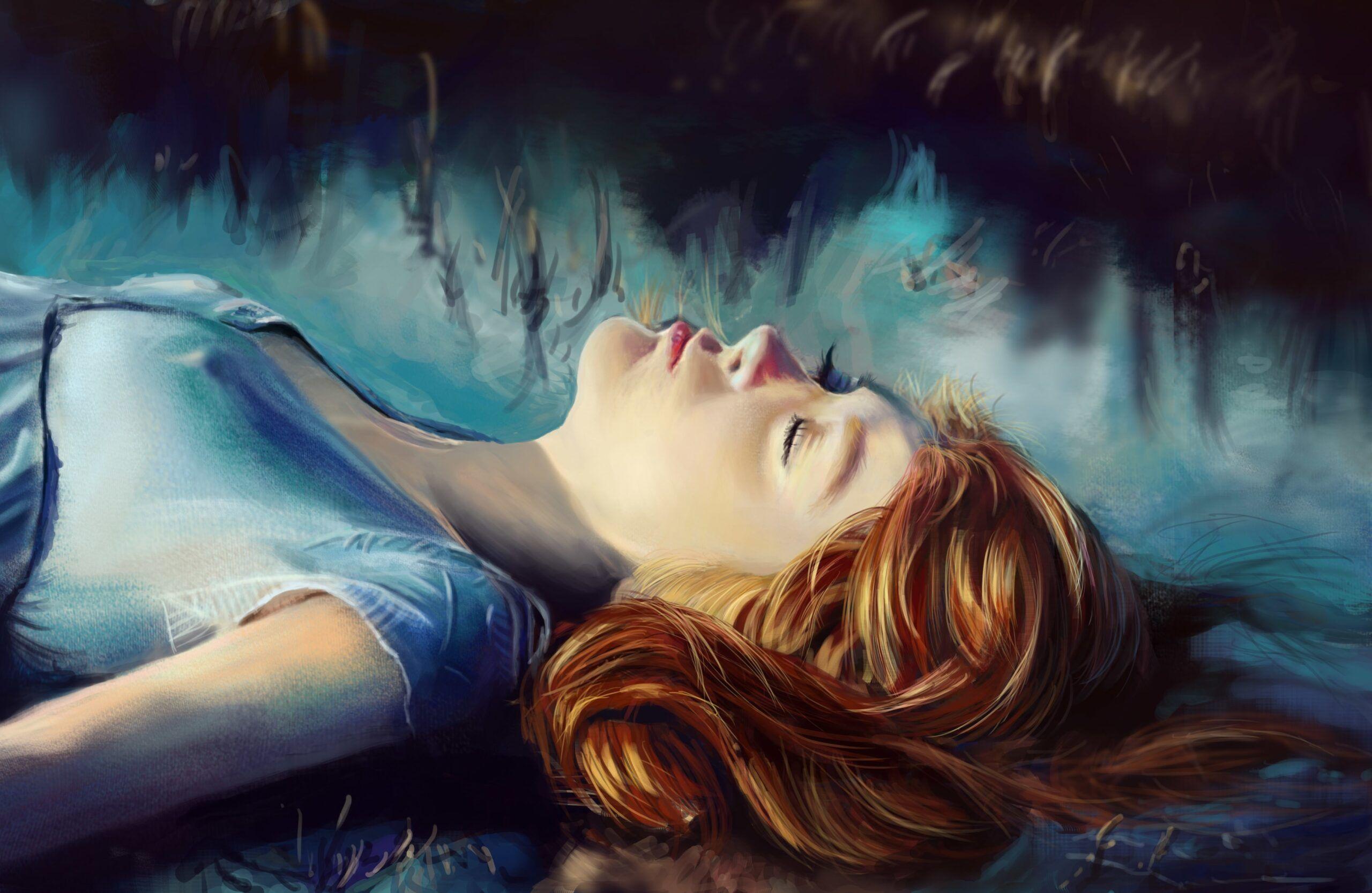 2560x1667 Eyes, Beautiful, Face, Closed, Fog .