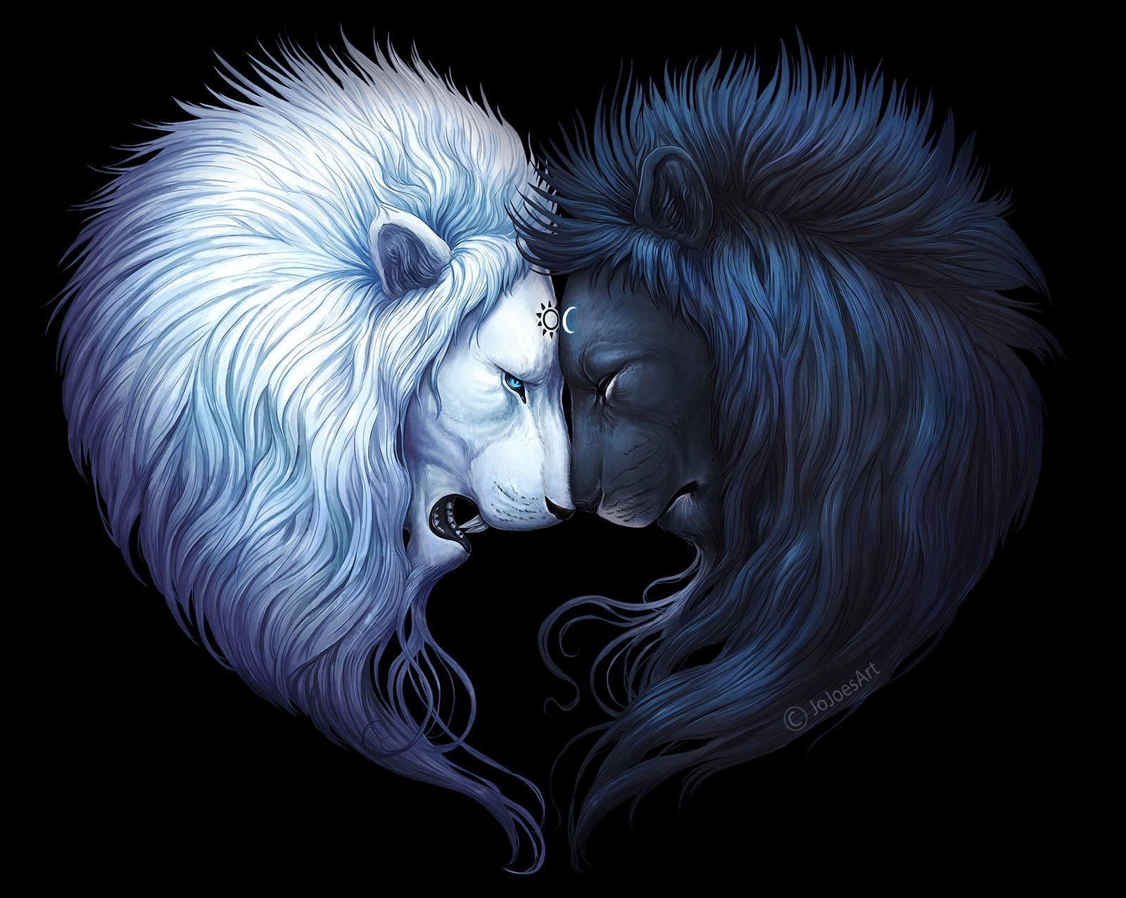 1600x1277 Anime Wolf Magical Yin and Yang .line.