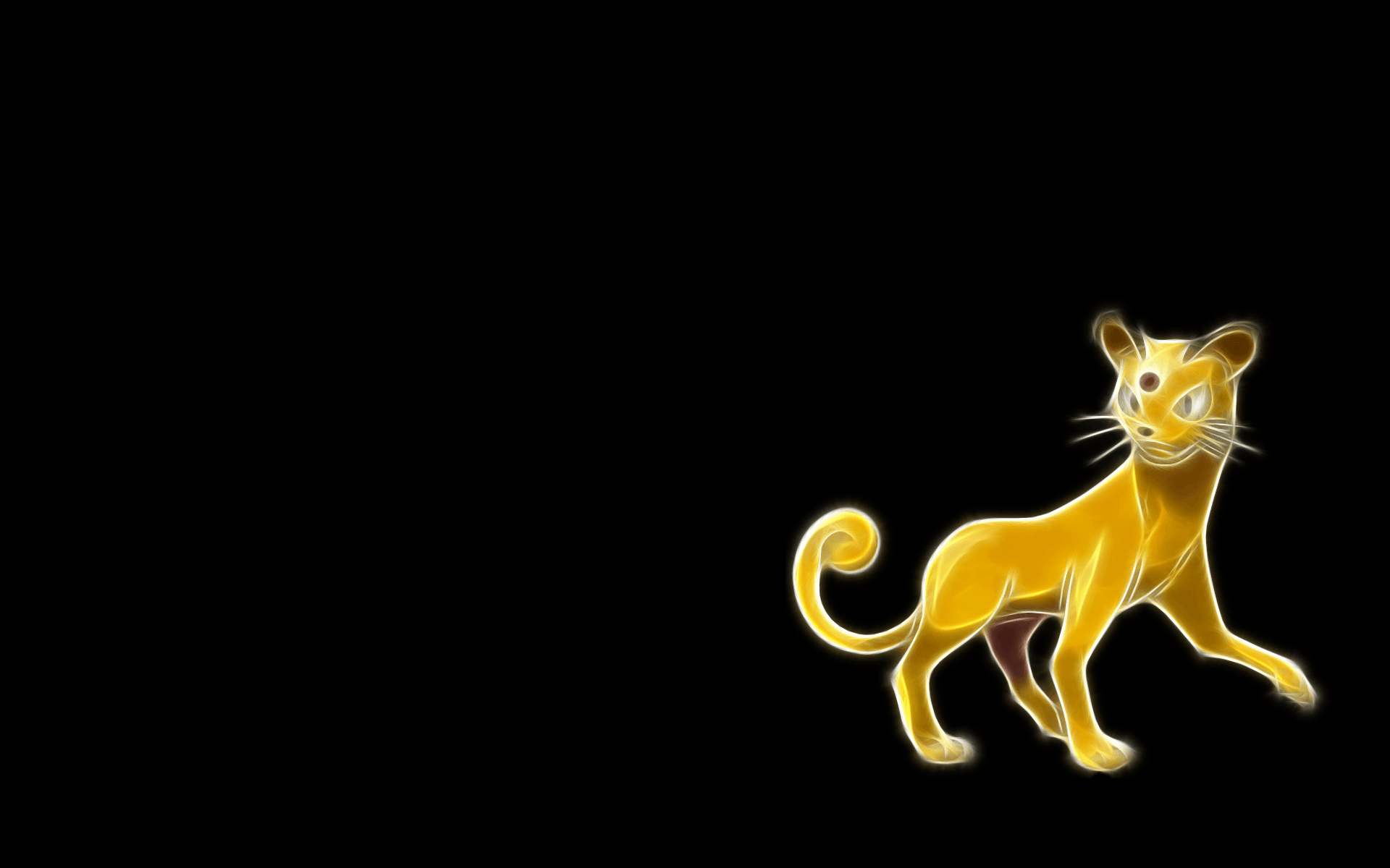 1920x1200 Pokemon, Persian, black background Wallpaper /
