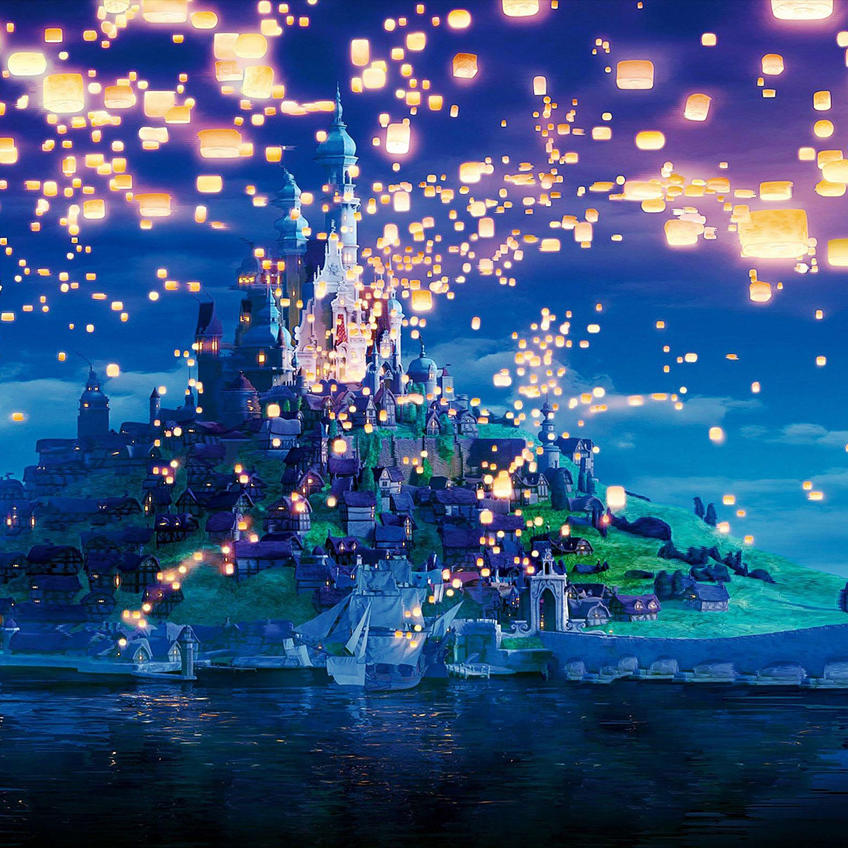 2732x2732 Wallpaper Rapunzel Dreams Disney Illust