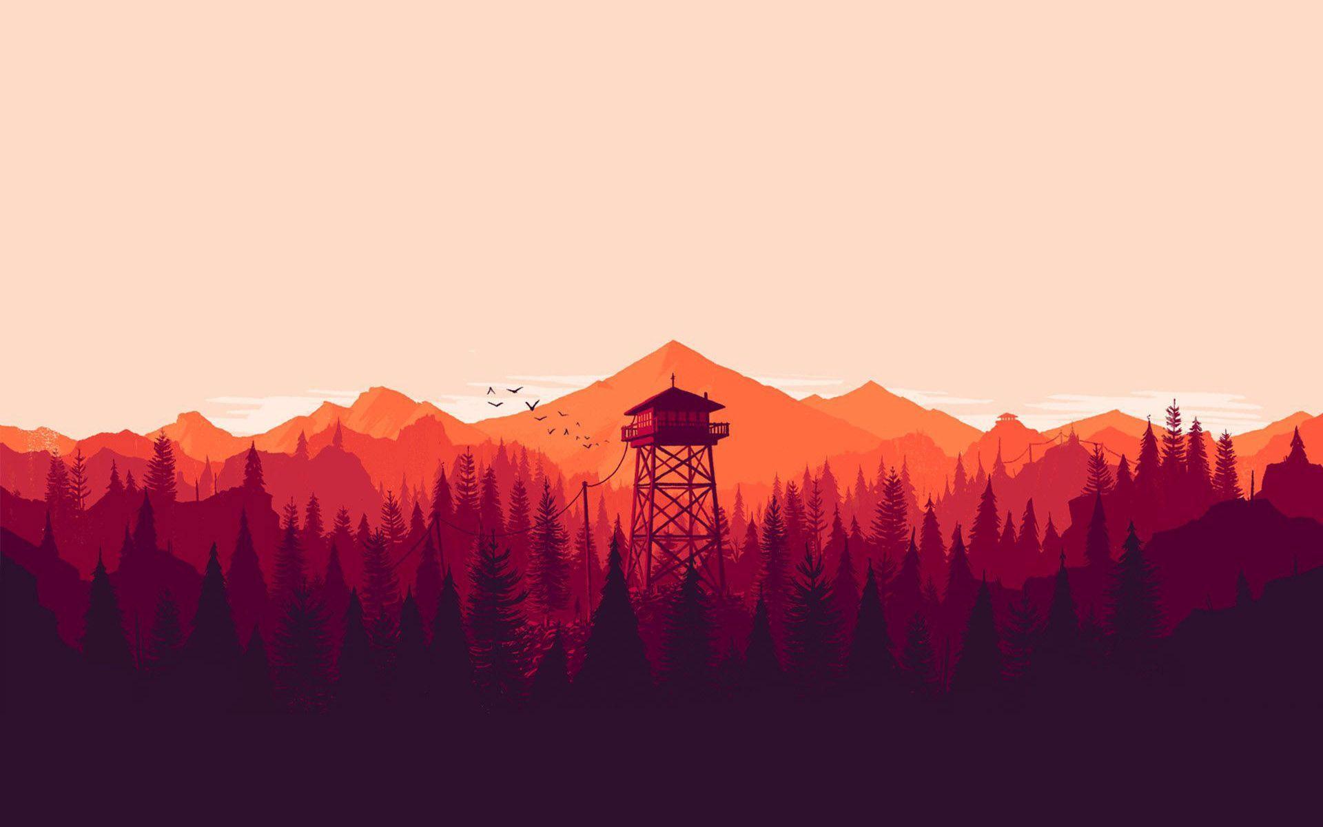 Minimalist Wallpaper from Firewatch : r/wallpapers