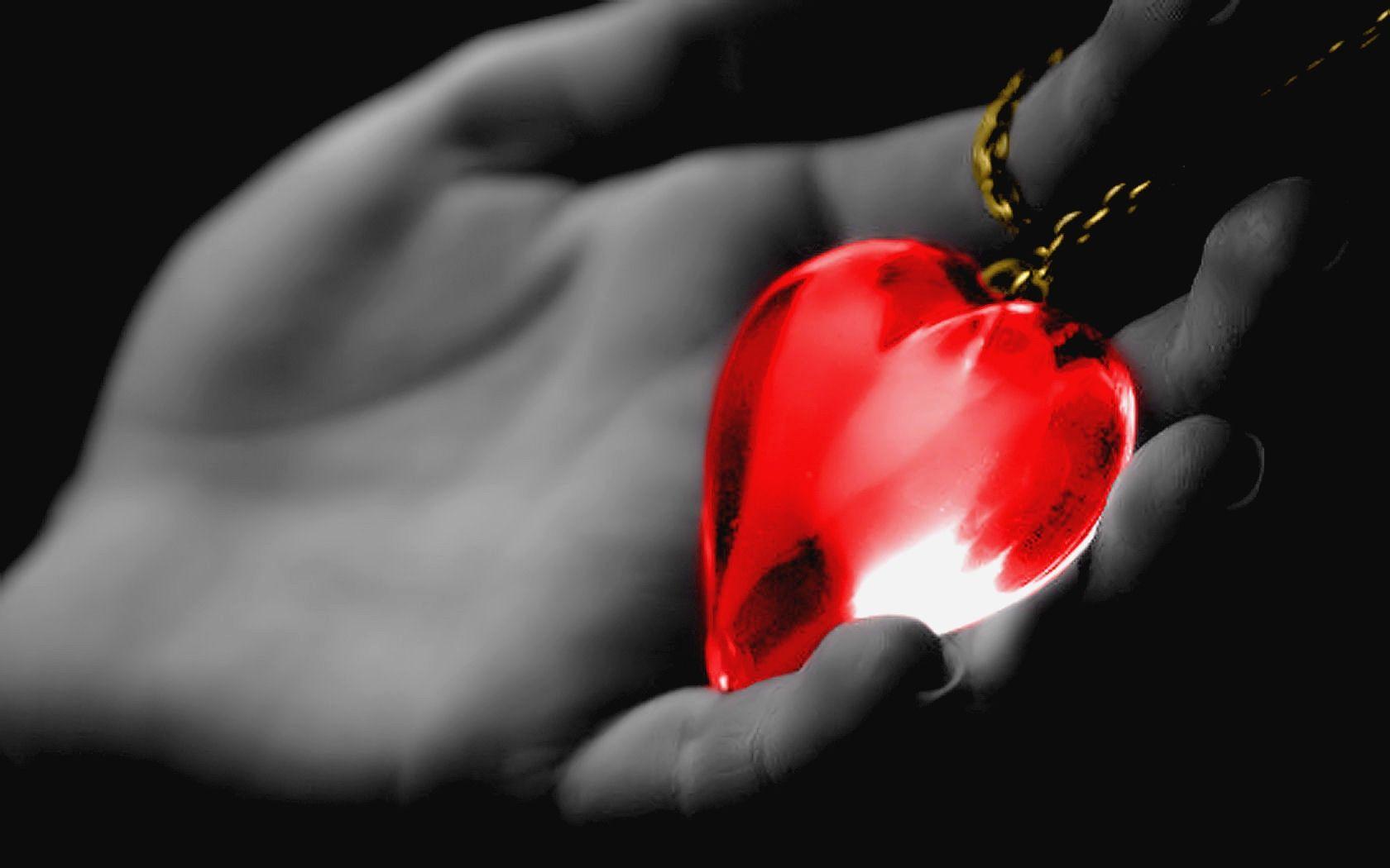 1680x1050 Black And White Heart Wallpaper
