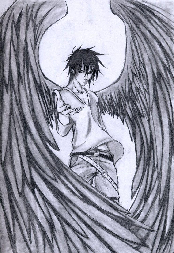 742x1078 Male Angel Drawing.com. Free for personal use Male