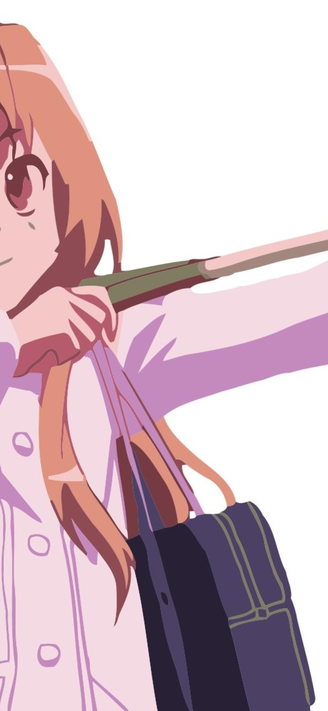 1125x2436 aisaka taiga, toradora, girl .
