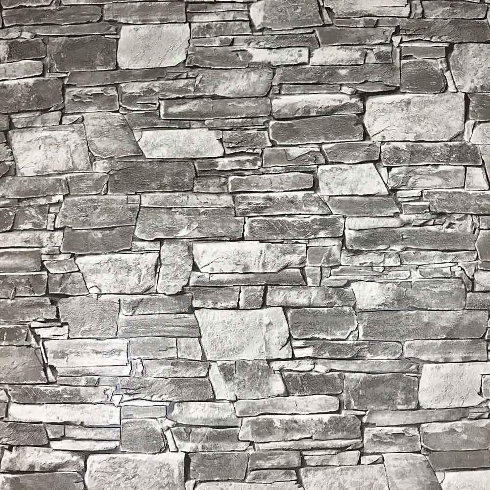 1000x1000 5547 10 Wallpaper Textured Grey Modern Faux Realistic Brick Stone 3D