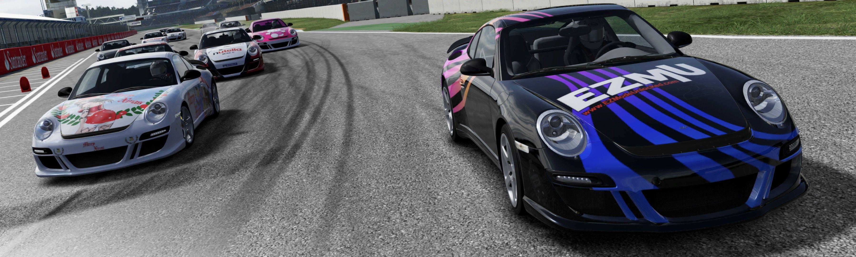 3600x1080 Forza motorsport 4 porsche race racing .
