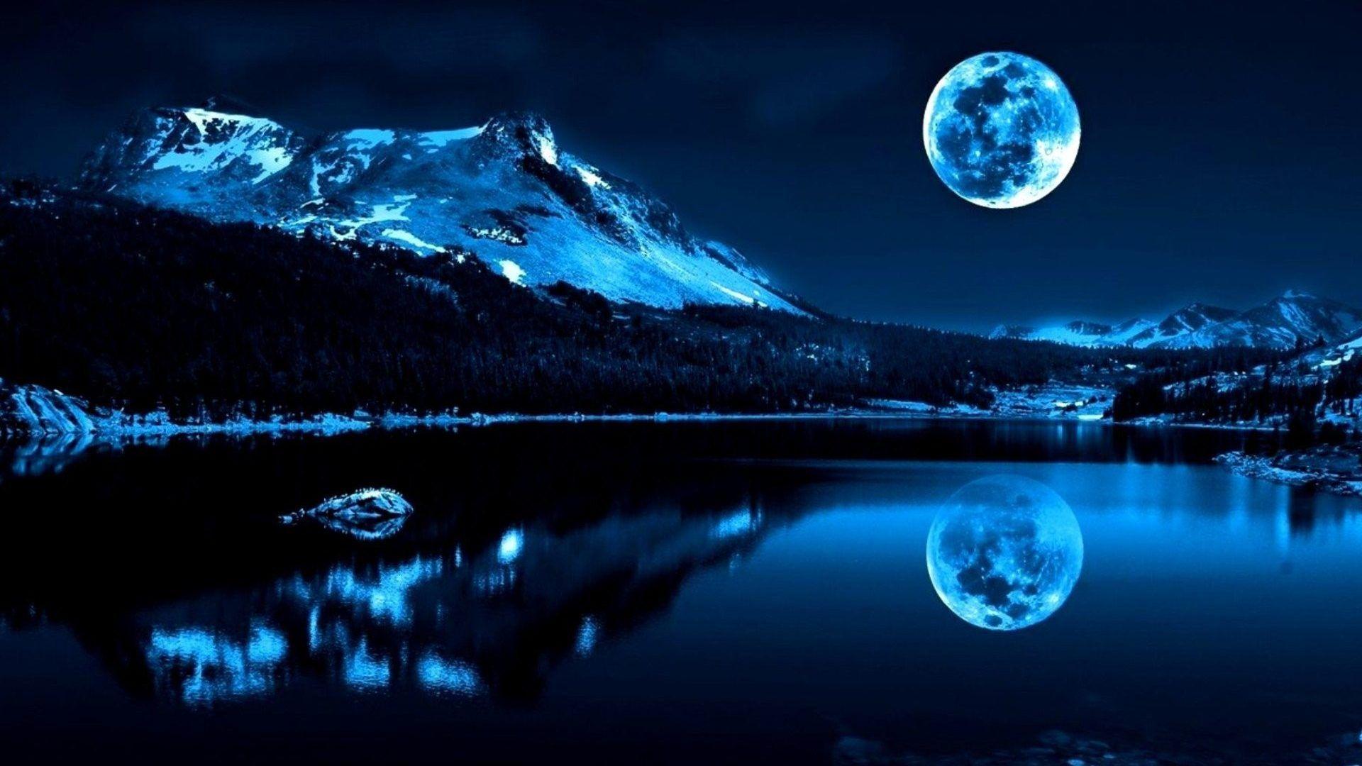 1920x1080 Moon and Snow Wallpaperwallpaper.dog