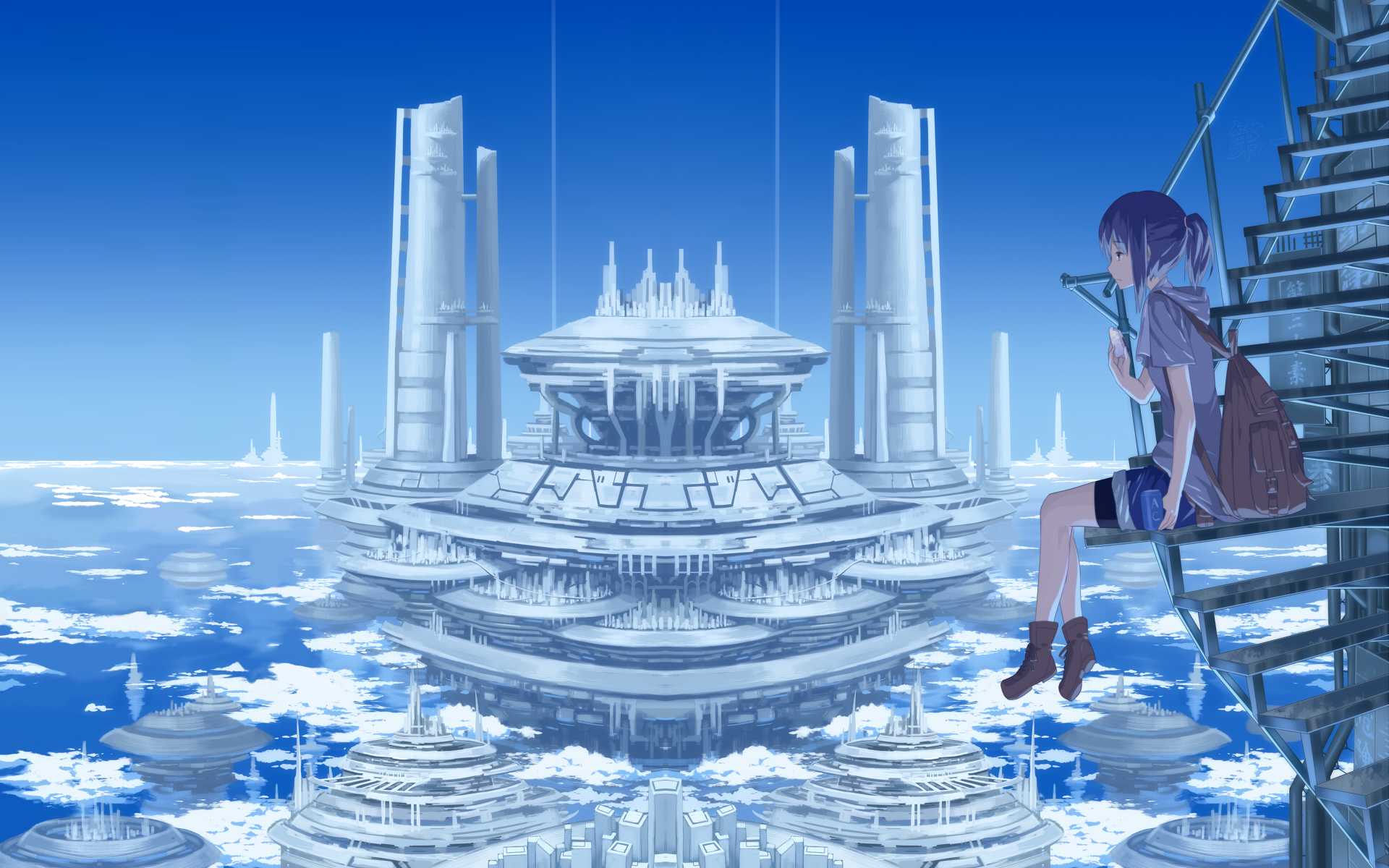 1920x1200 Free download Sad City Girl Wallpaper .