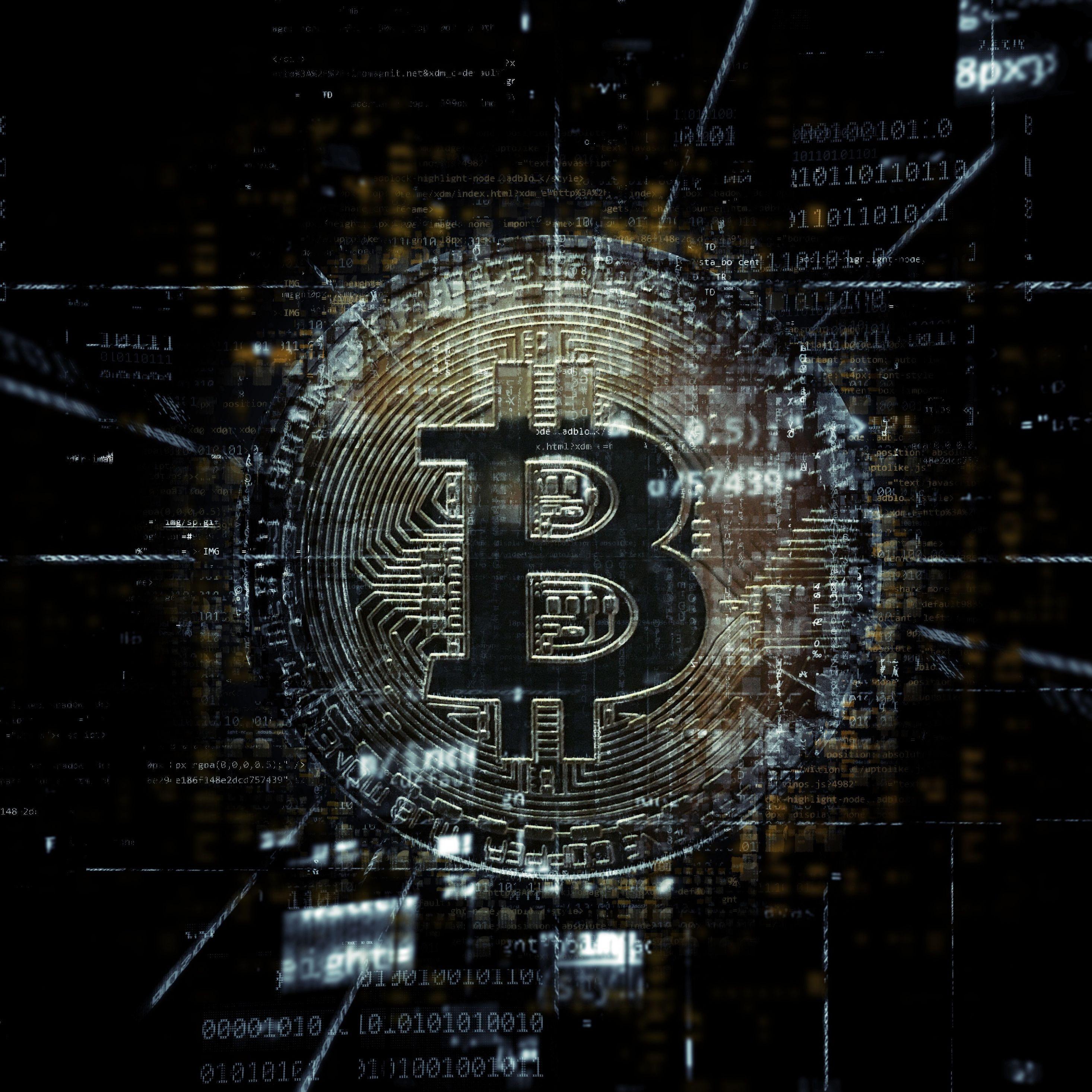 black blockchain background