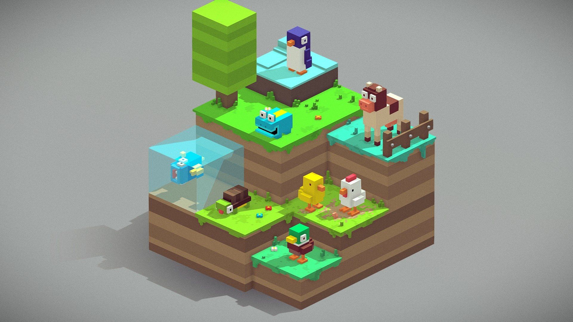 1920x1080 Crossy Road Fan Art model by William Santacruz [4618f74]