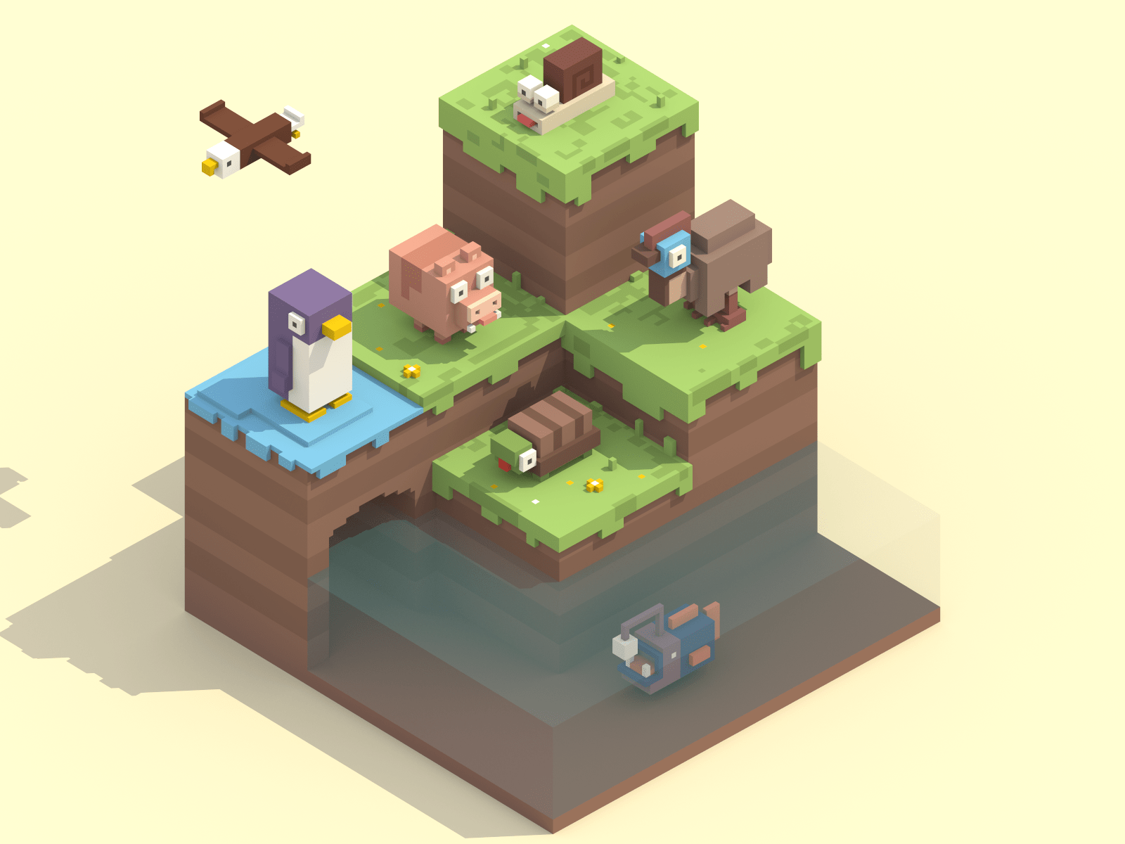 1600x1200 Crossy Road Characters by Daniele De Sanctis on Dribbble
