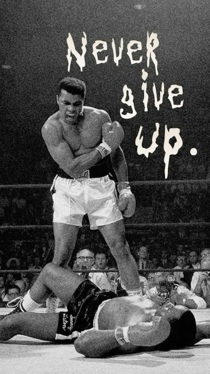 736x1308 Never Give Up Boxing Inspiration Wallpaper 4k HD