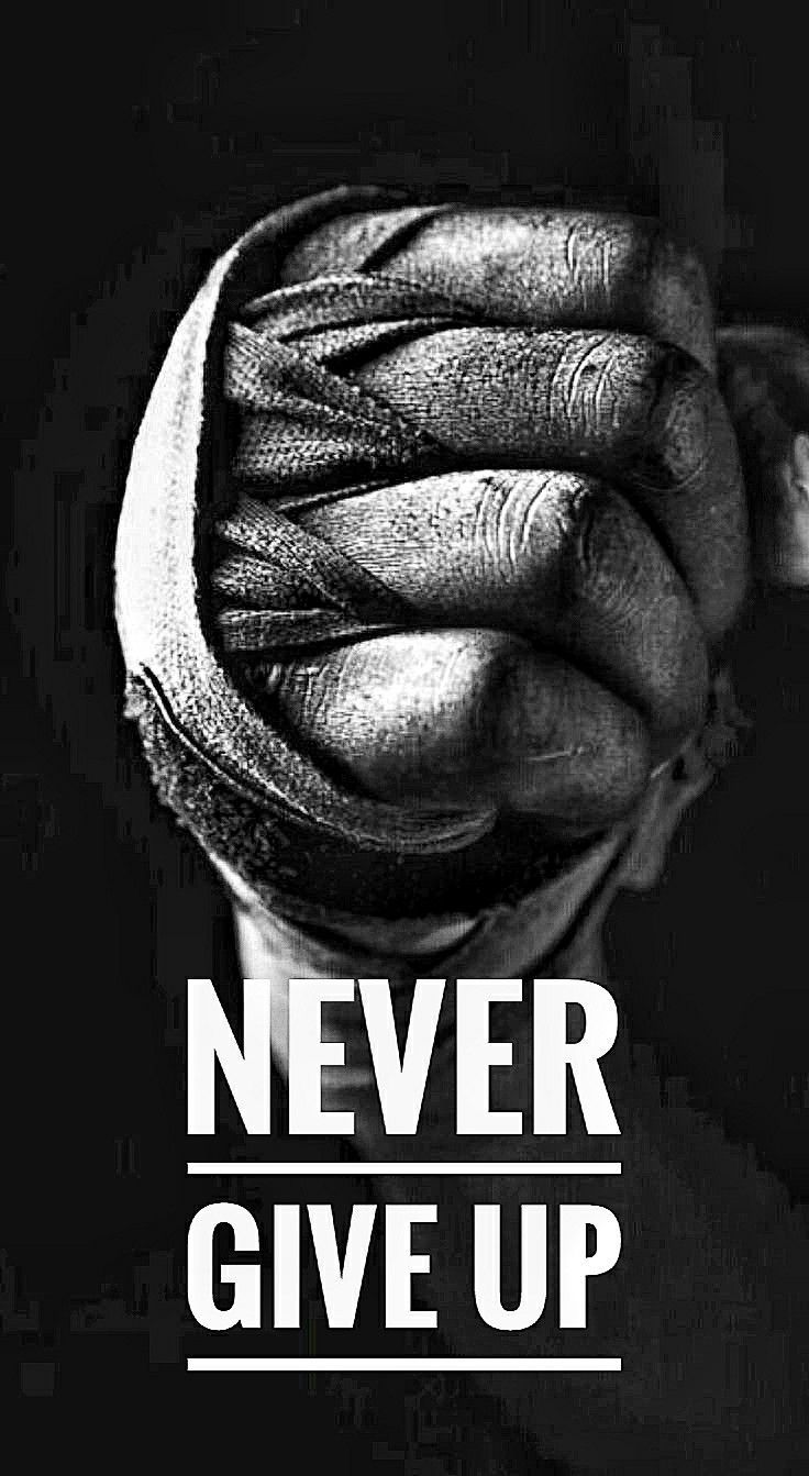 736x1343 Never Give Up. Motivational Wallpaper. Boxing workout wallpaper, Kickboxing wallpaper iphone, Best boxing wallpaper