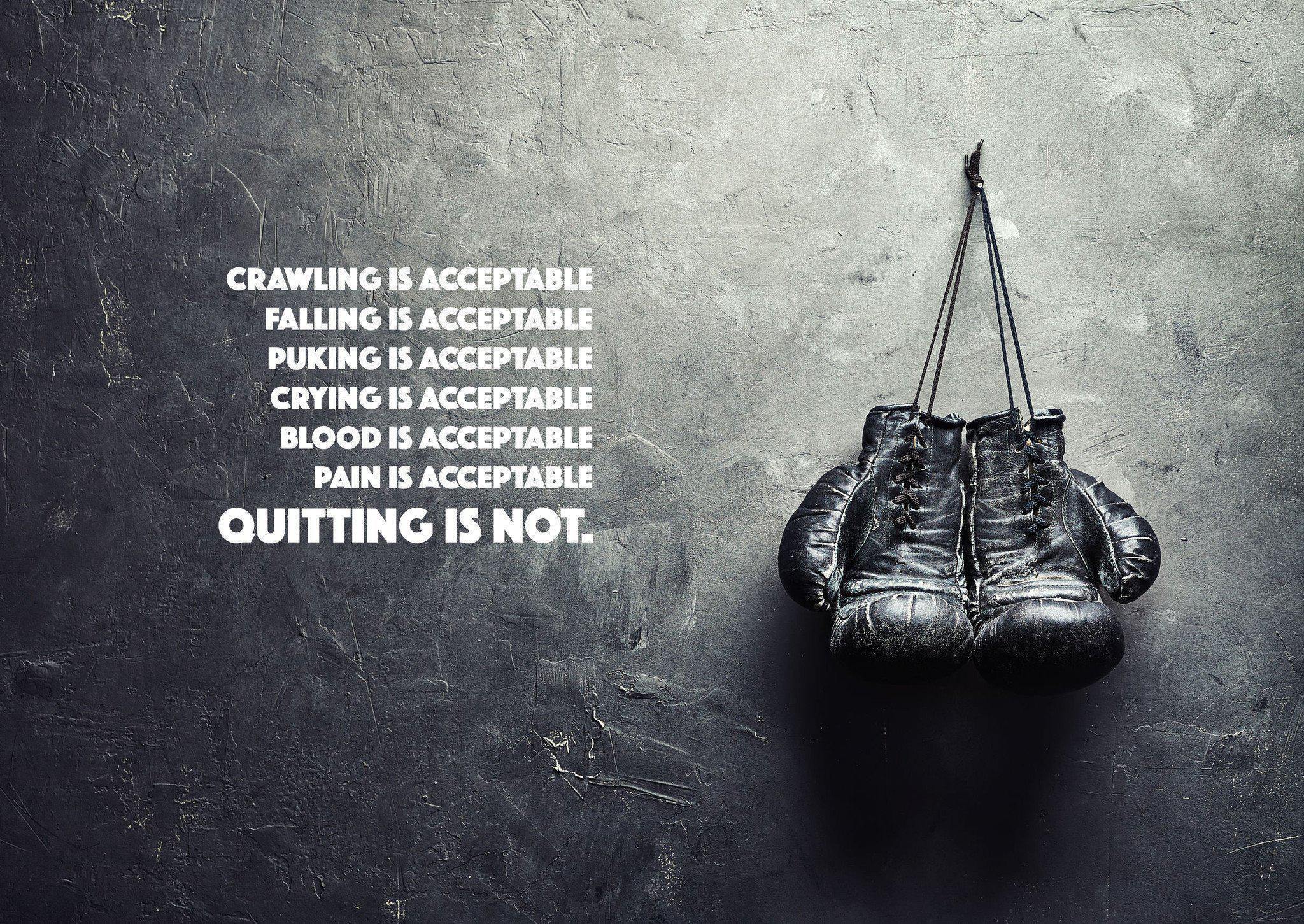2048x1451 'Never Quit' Boxing Wall Mural