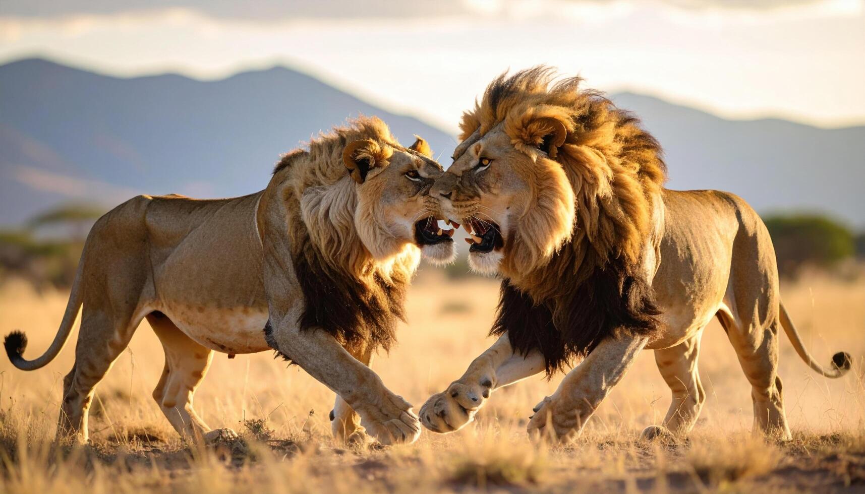 1715x980 Roaring Lion , Image and Background for Free Download