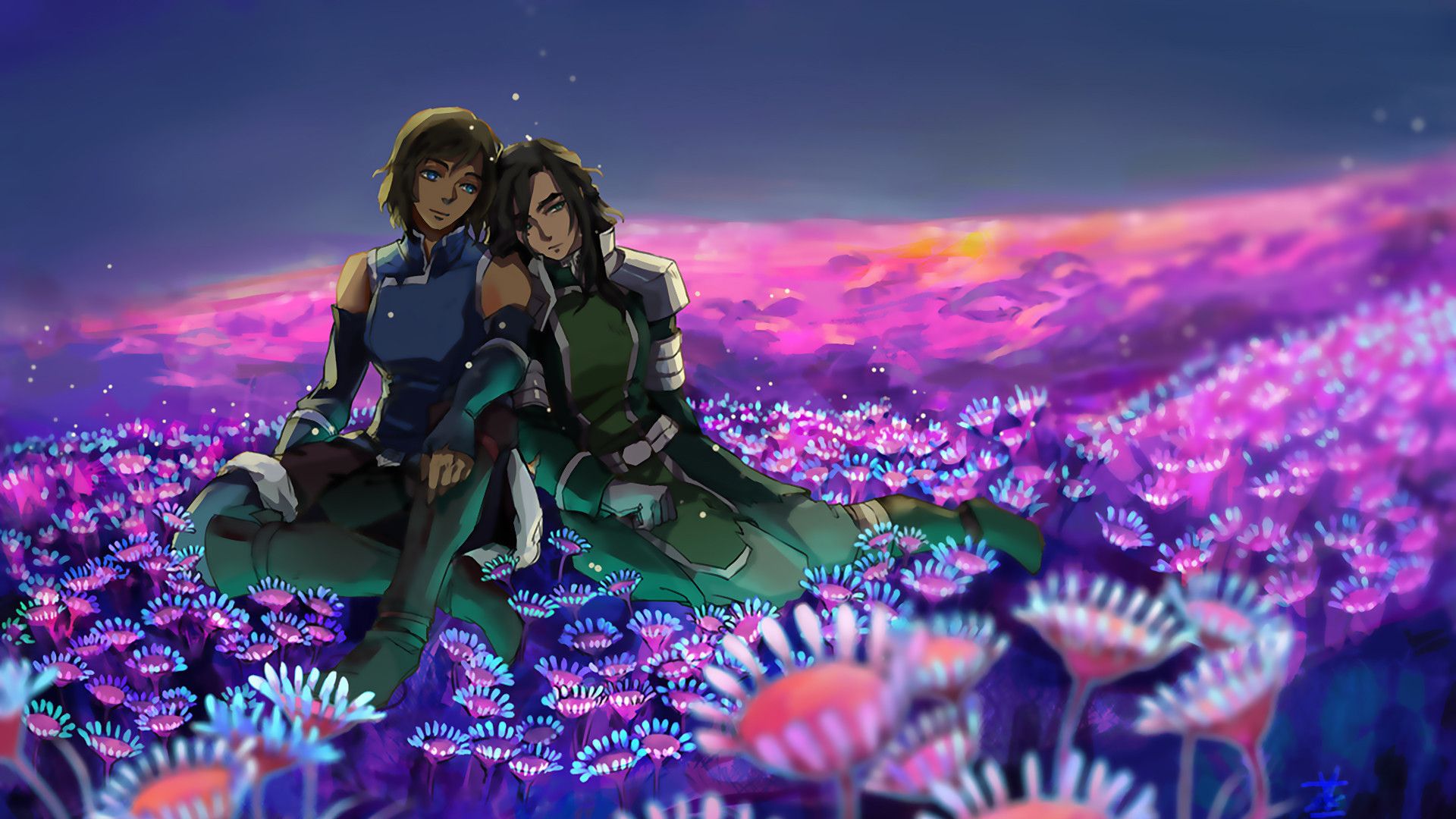1920x1080 Wallpaper spirit, flowers, Kuvira, art, art, Times, Avatar, avatar for mobile and desktop, section фильмы, resolution 1920x1080