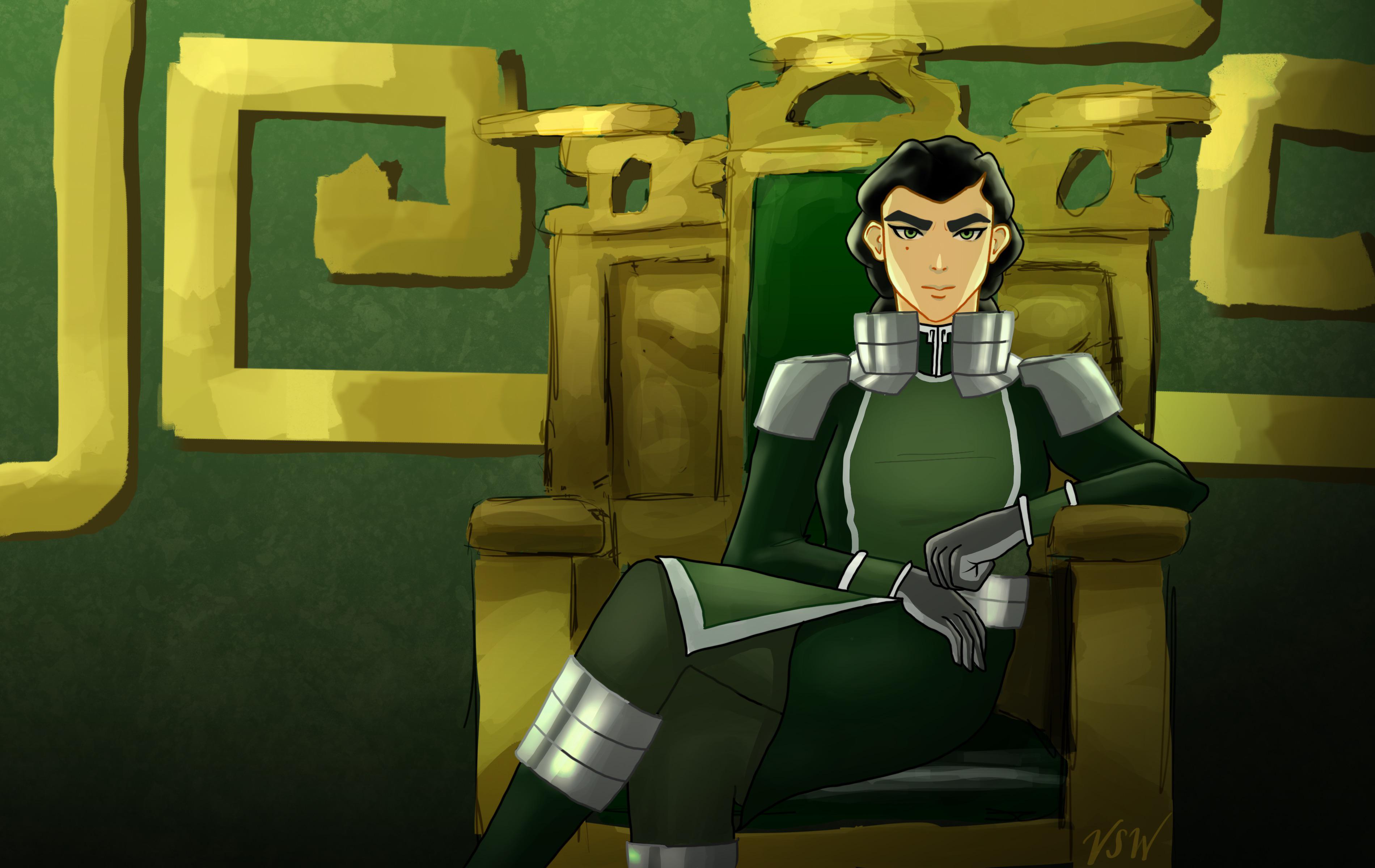 3800x2400 Kuvira on the Earth Kingdom throne [OC]