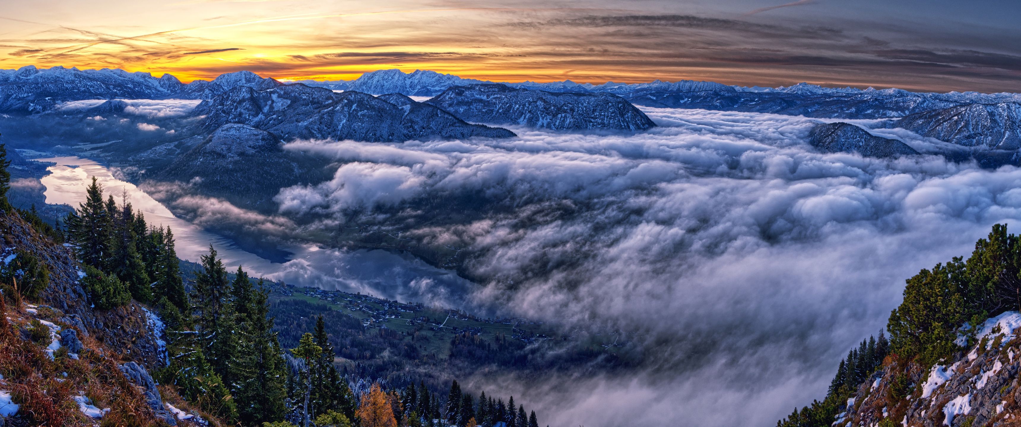 3440x1440 Austria Cloud Horizon Landscape Mountain Nature Panorama Shoot 4k UltraWide Quad HD 1440P , HD 4k Wallpaper, Image, Background, Photos and Picture