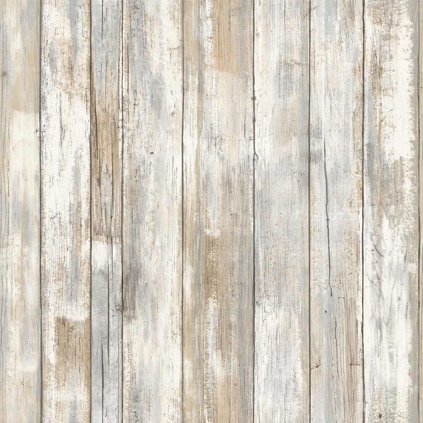 1445x1445 RoomMates Distressed Wood Peel And Stick Wall Decor (Neutral, 1 Roll 20.5 Wide X 16.5 Feet), Beige, Off White